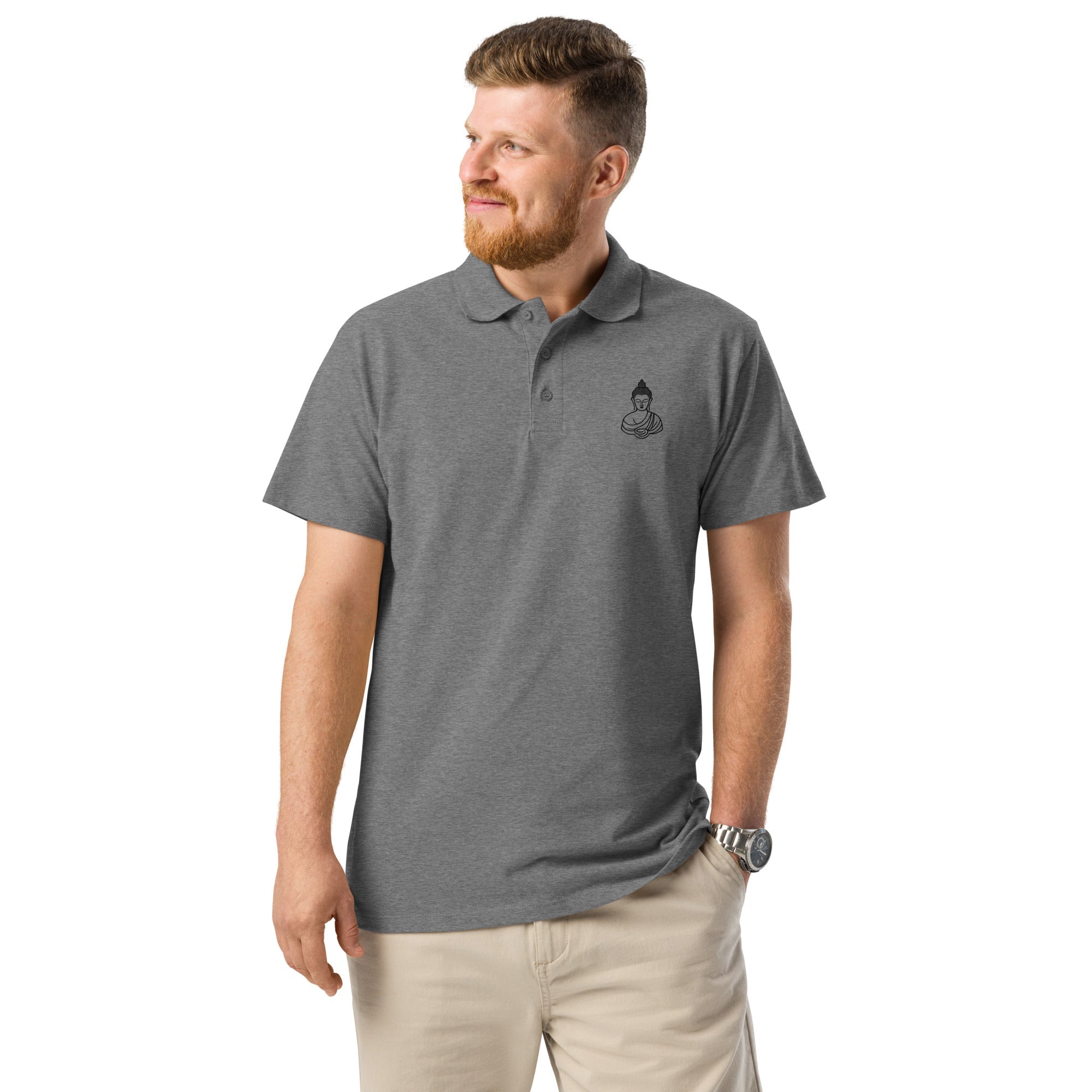 Buddha Premium pique polo shirt - Nookshi