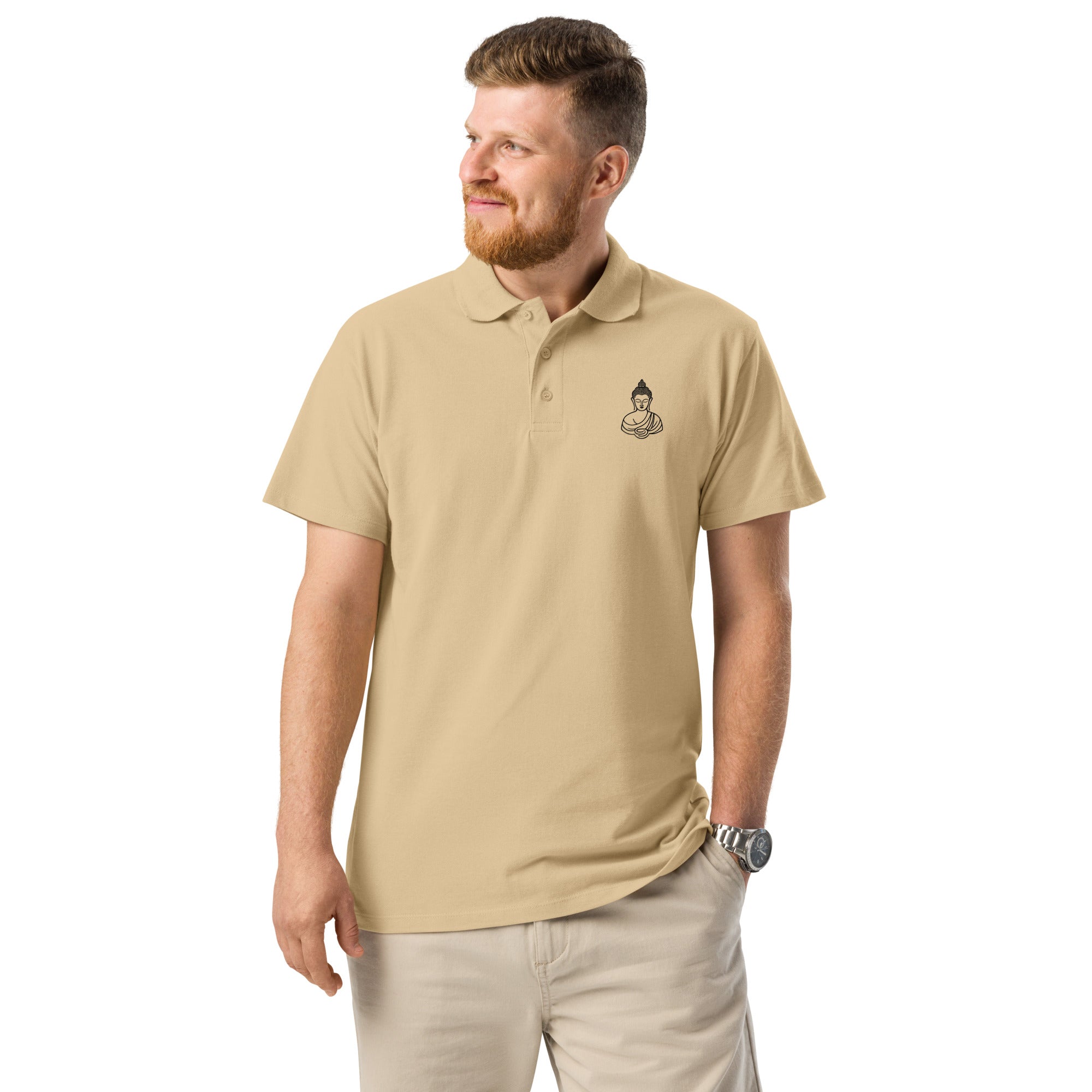 Buddha Premium pique polo shirt - Nookshi