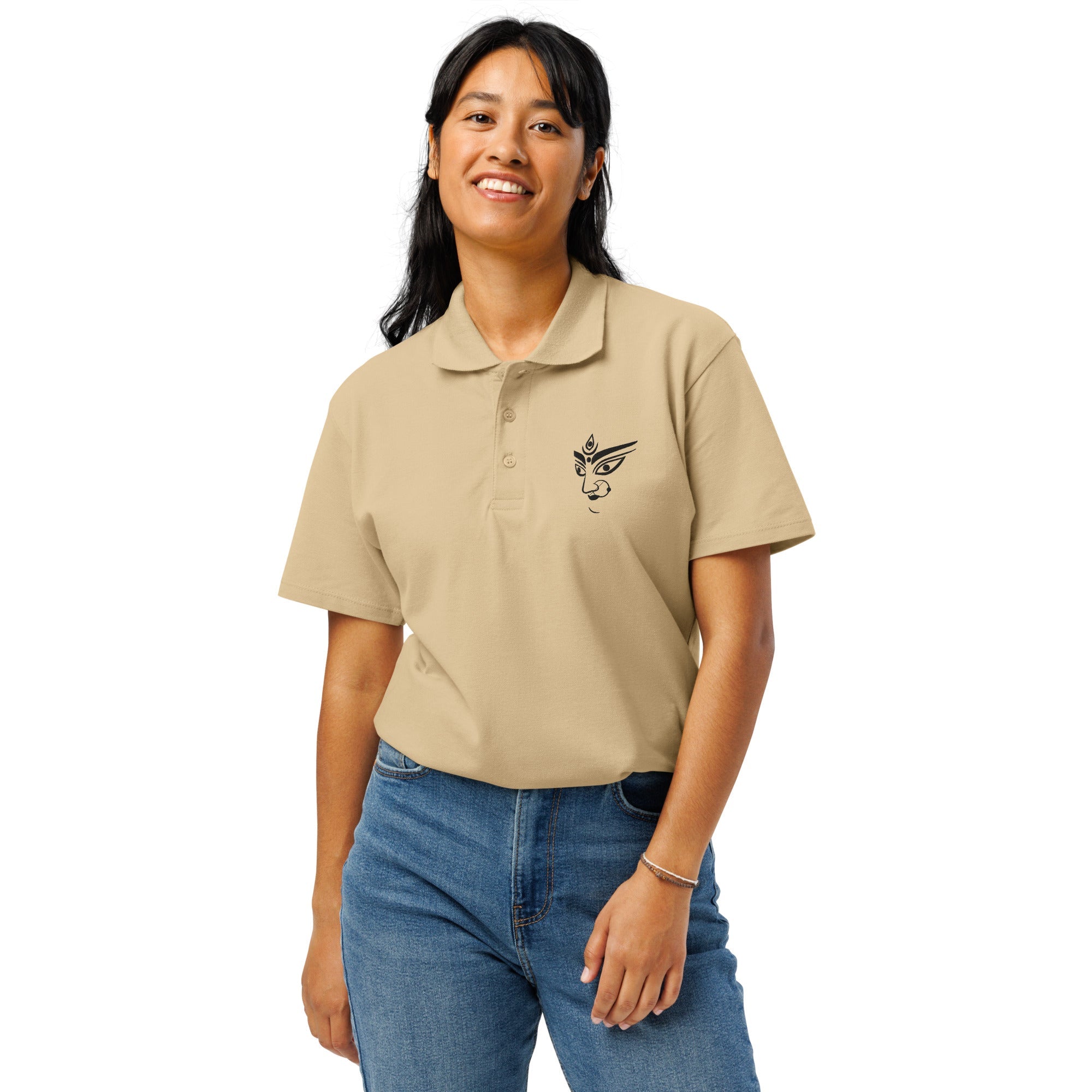 Durga Ma Premium pique polo shirt - Nookshi