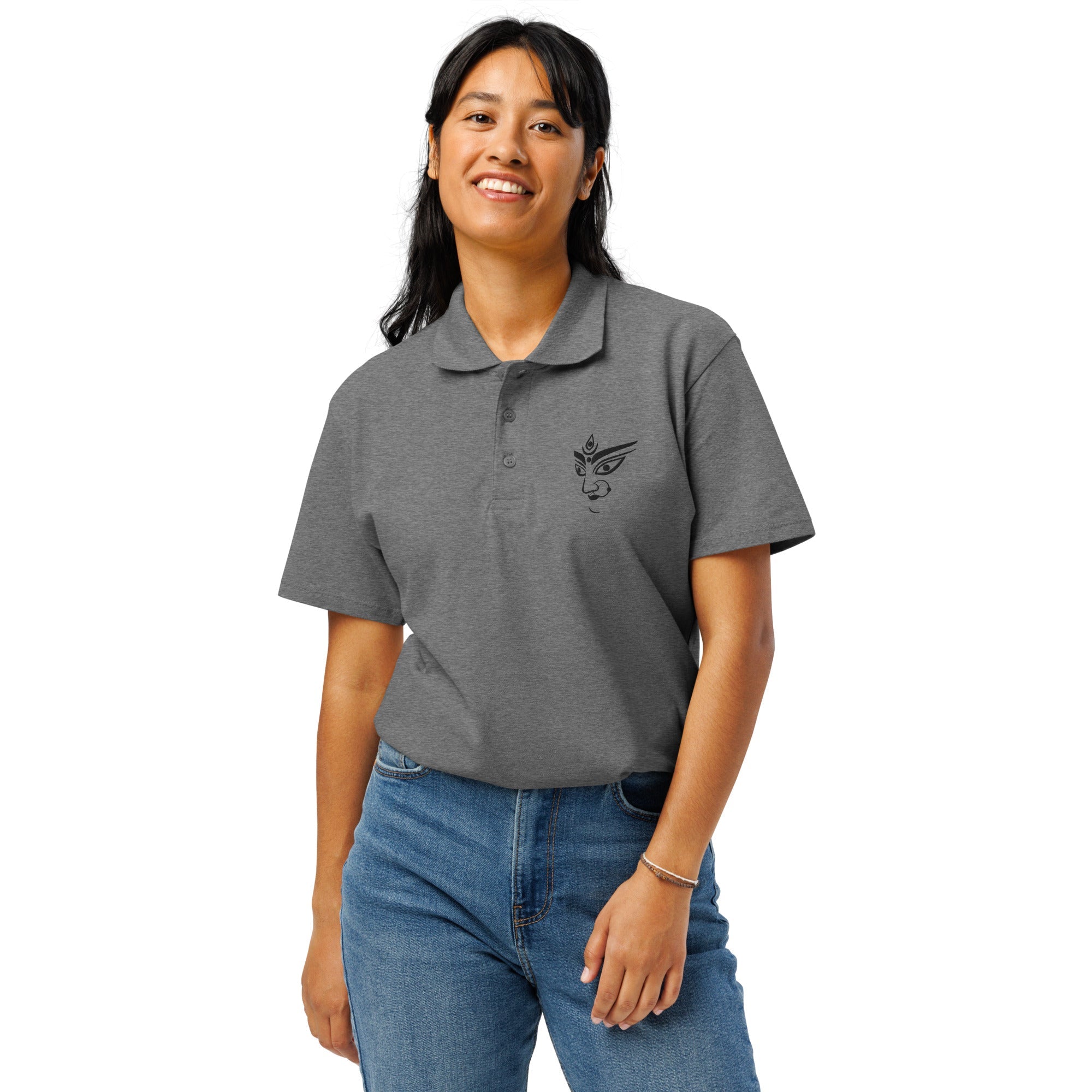 Durga Ma Premium pique polo shirt - Nookshi