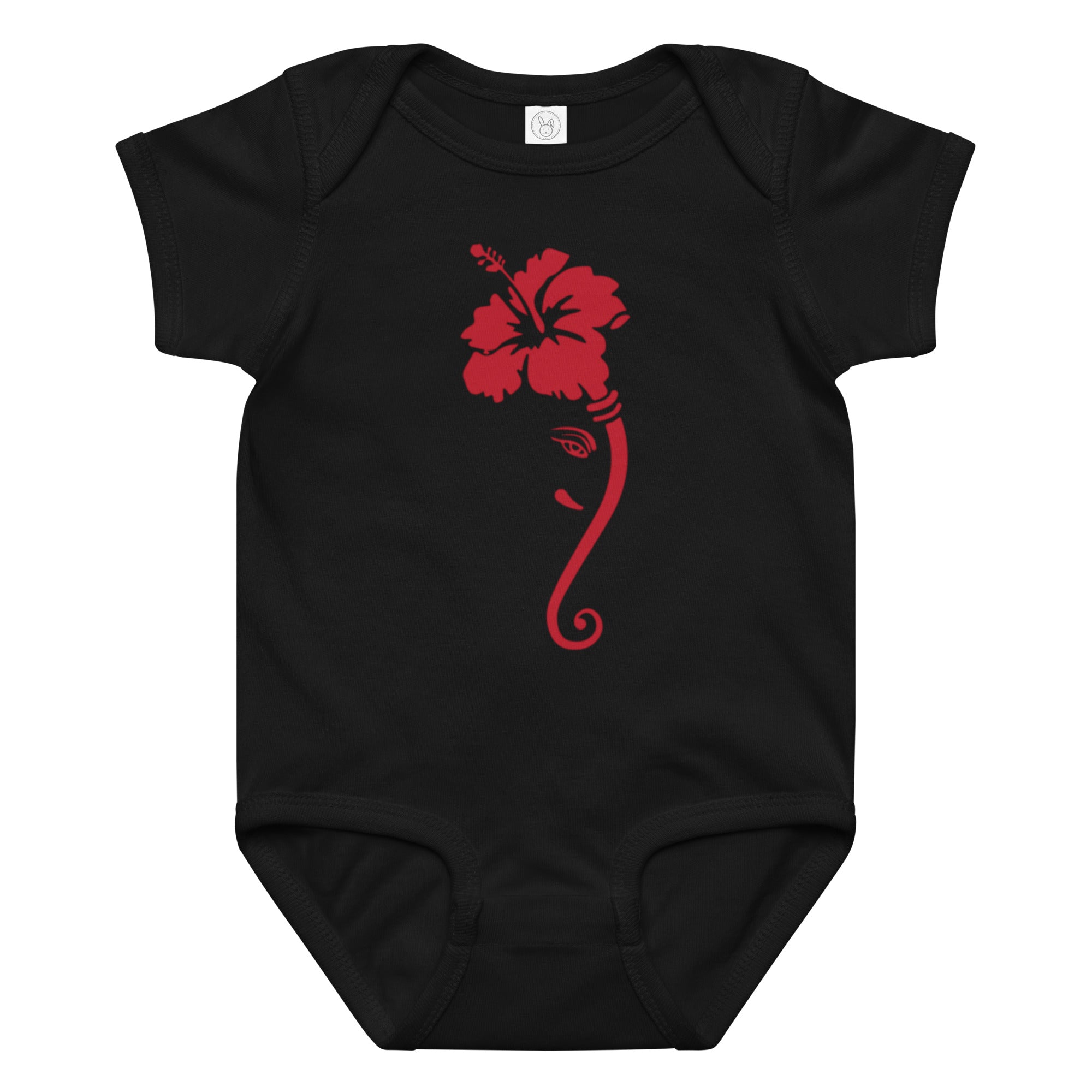 Ganpati Hibiscus Baby boy and girl jersey bodysuit - Nookshi