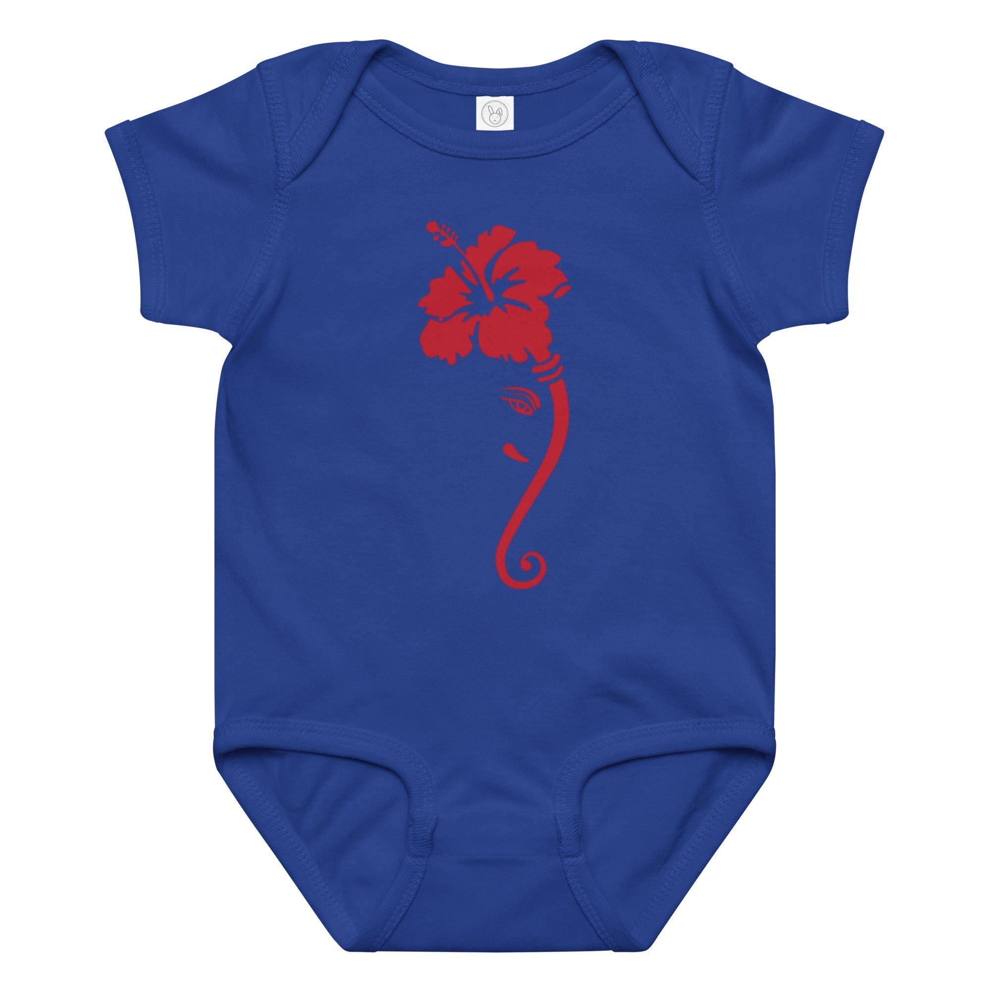 Ganpati Hibiscus Baby boy and girl jersey bodysuit - Nookshi