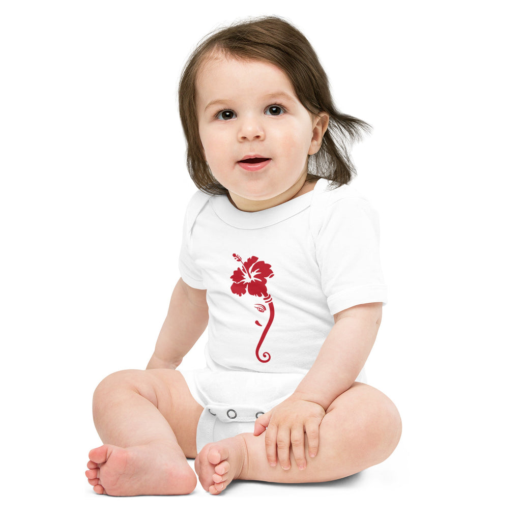 Ganpati Hibiscus Baby short sleeve one piece - Nookshi