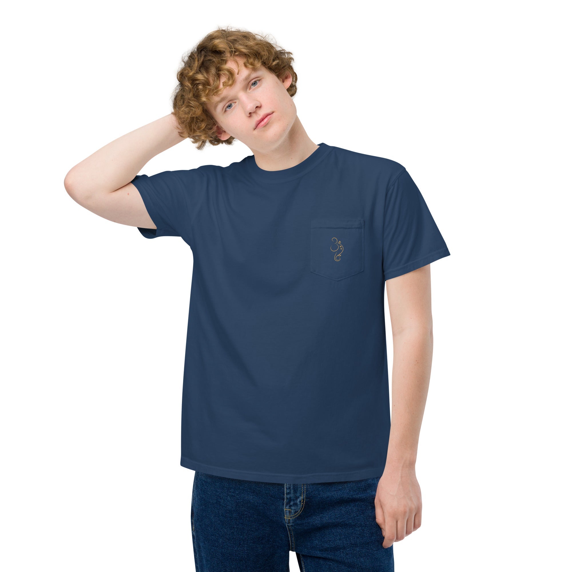 Ganpati Unisex garment - dyed pocket t-shirt - Nookshi