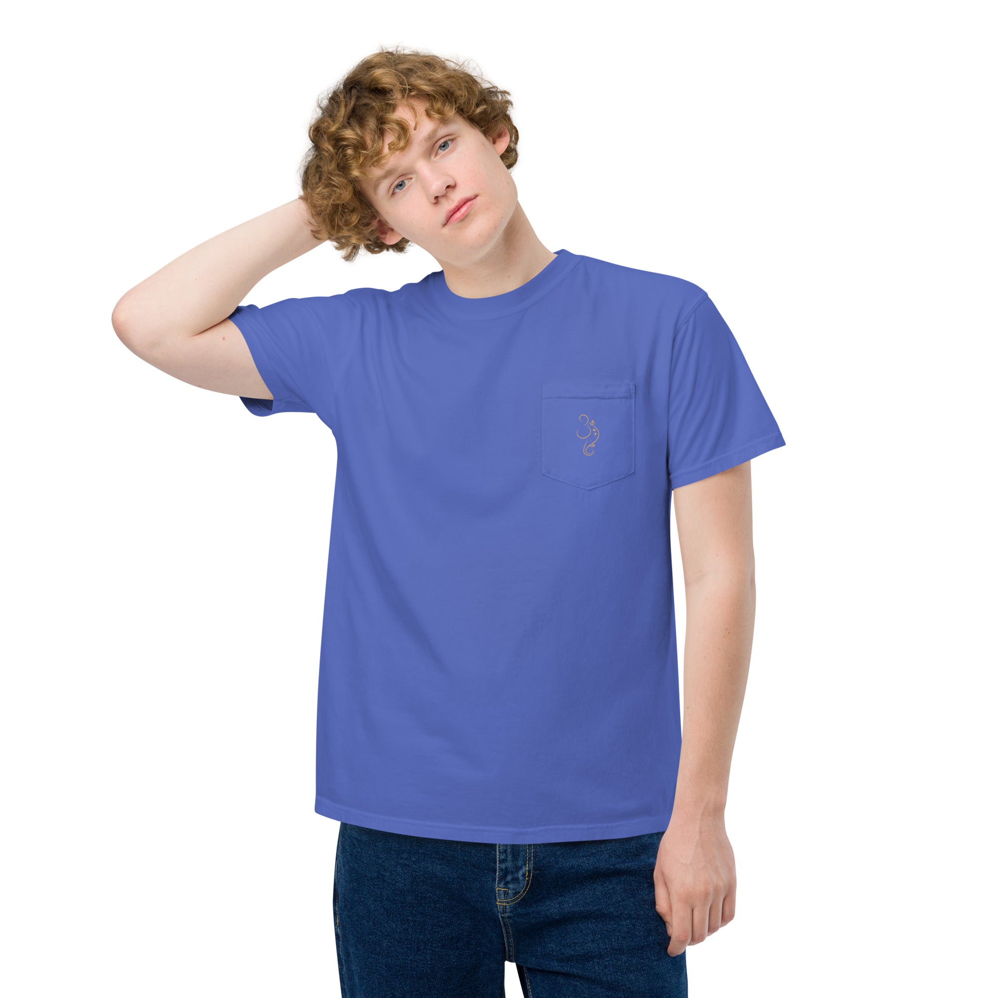 Ganpati Unisex garment - dyed pocket t-shirt - Nookshi