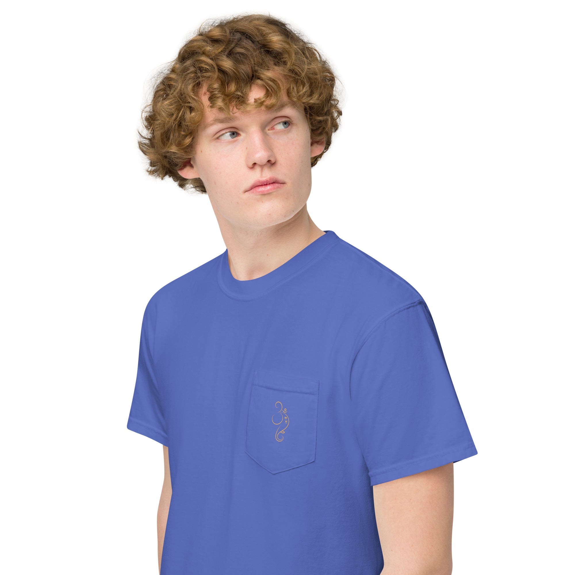 Ganpati Unisex garment - dyed pocket t-shirt - Nookshi