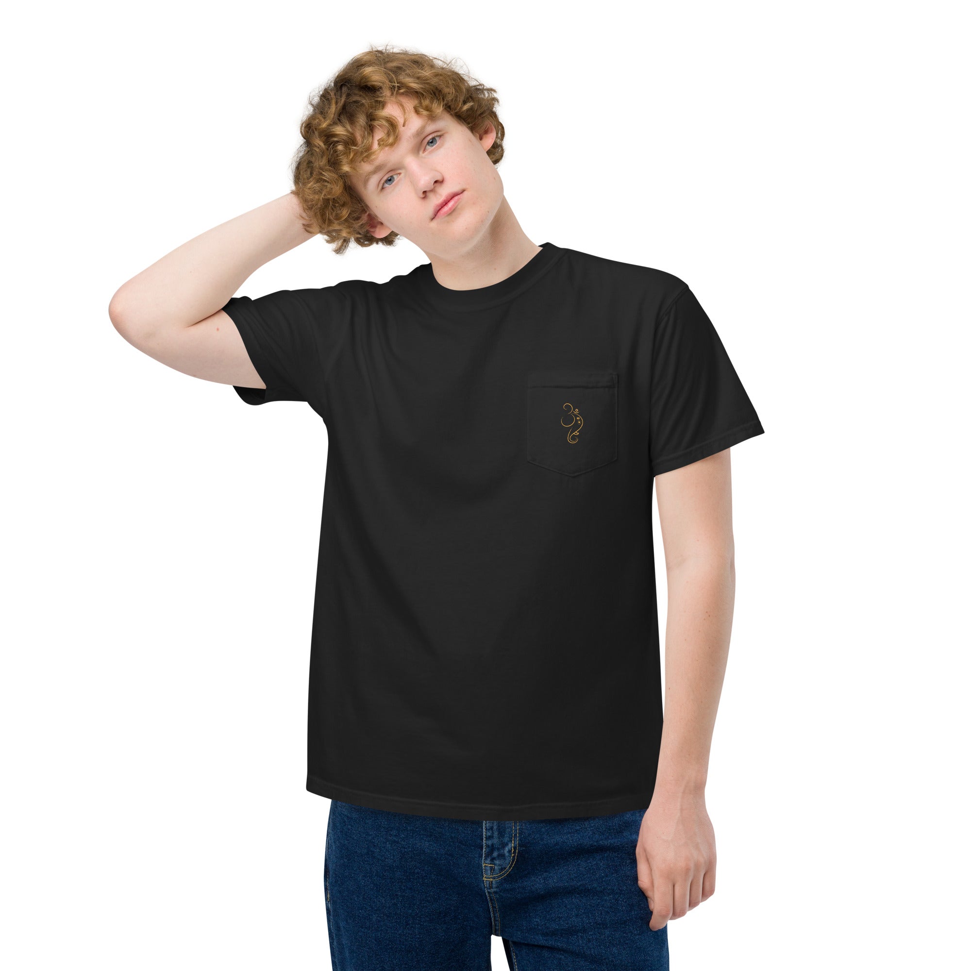 Ganpati Unisex garment - dyed pocket t-shirt - Nookshi
