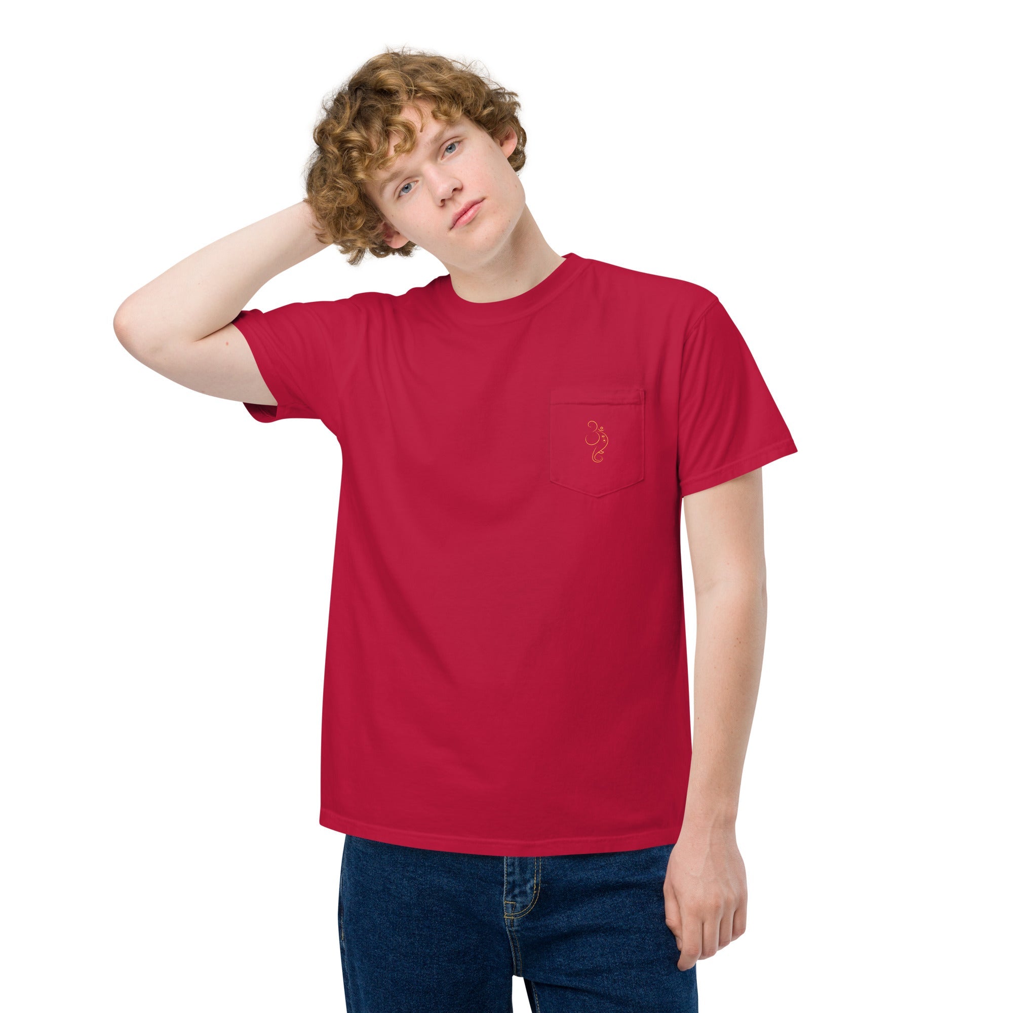 Ganpati Unisex garment - dyed pocket t-shirt - Nookshi