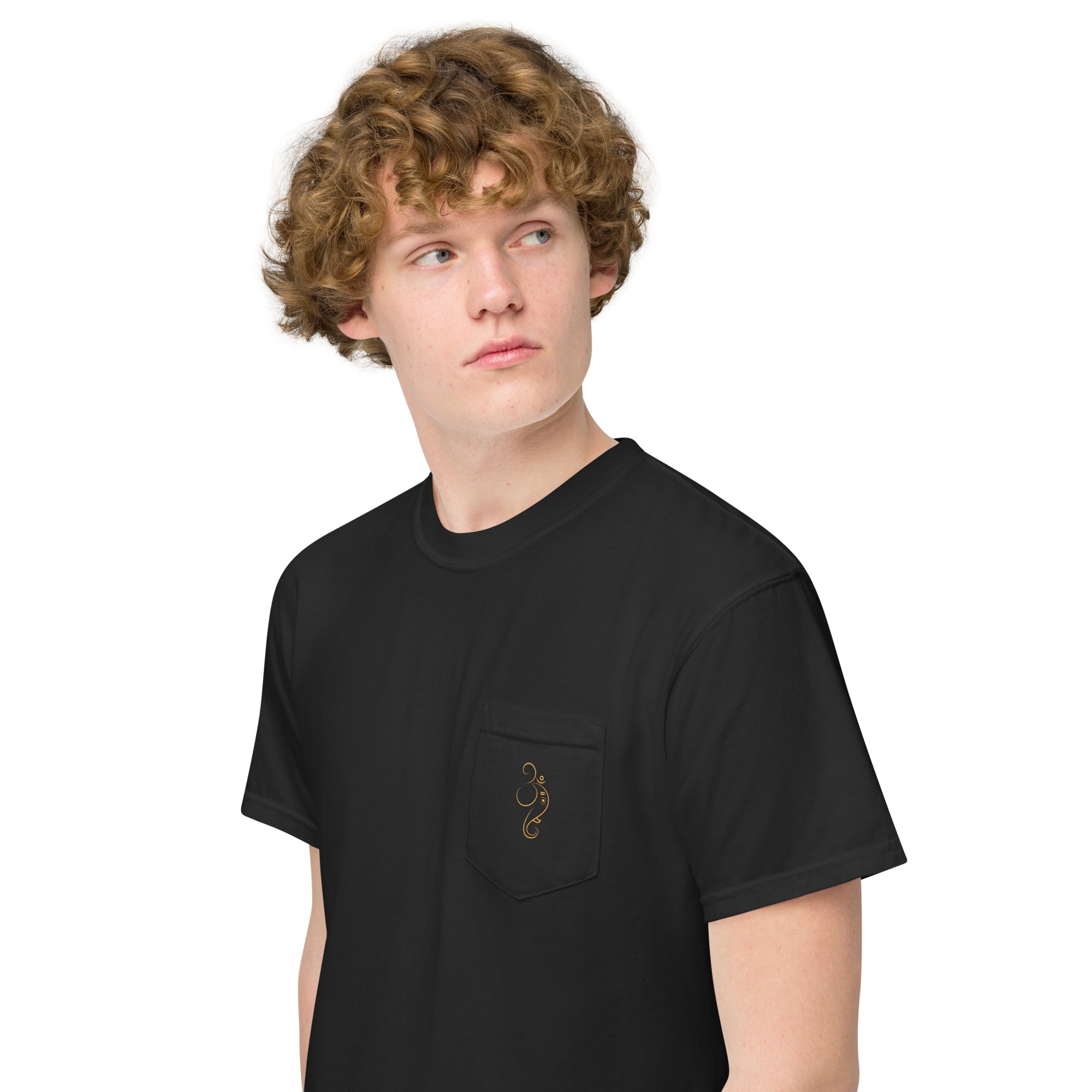 Ganpati Unisex garment - dyed pocket t-shirt - Nookshi