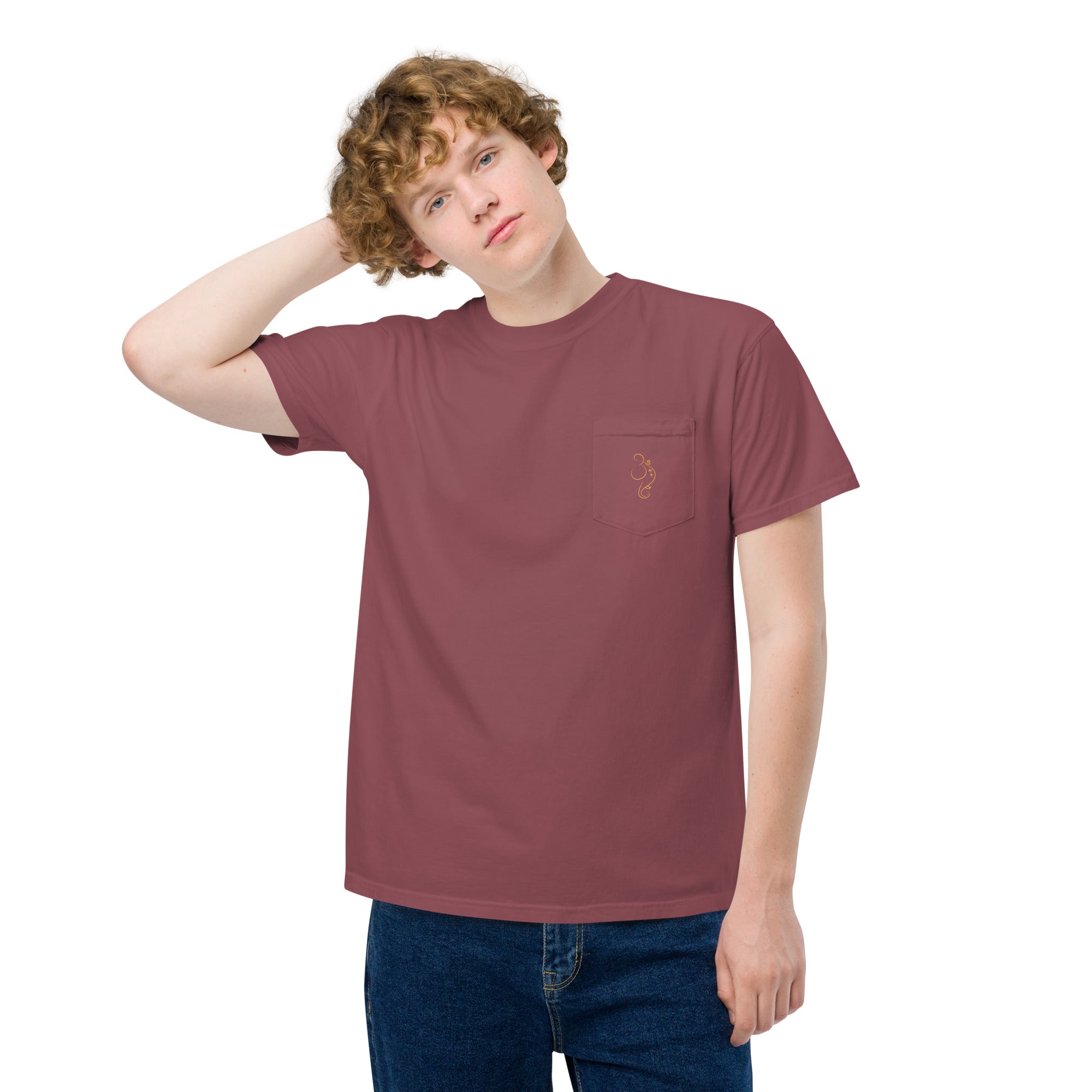 Ganpati Unisex garment - dyed pocket t-shirt - Nookshi