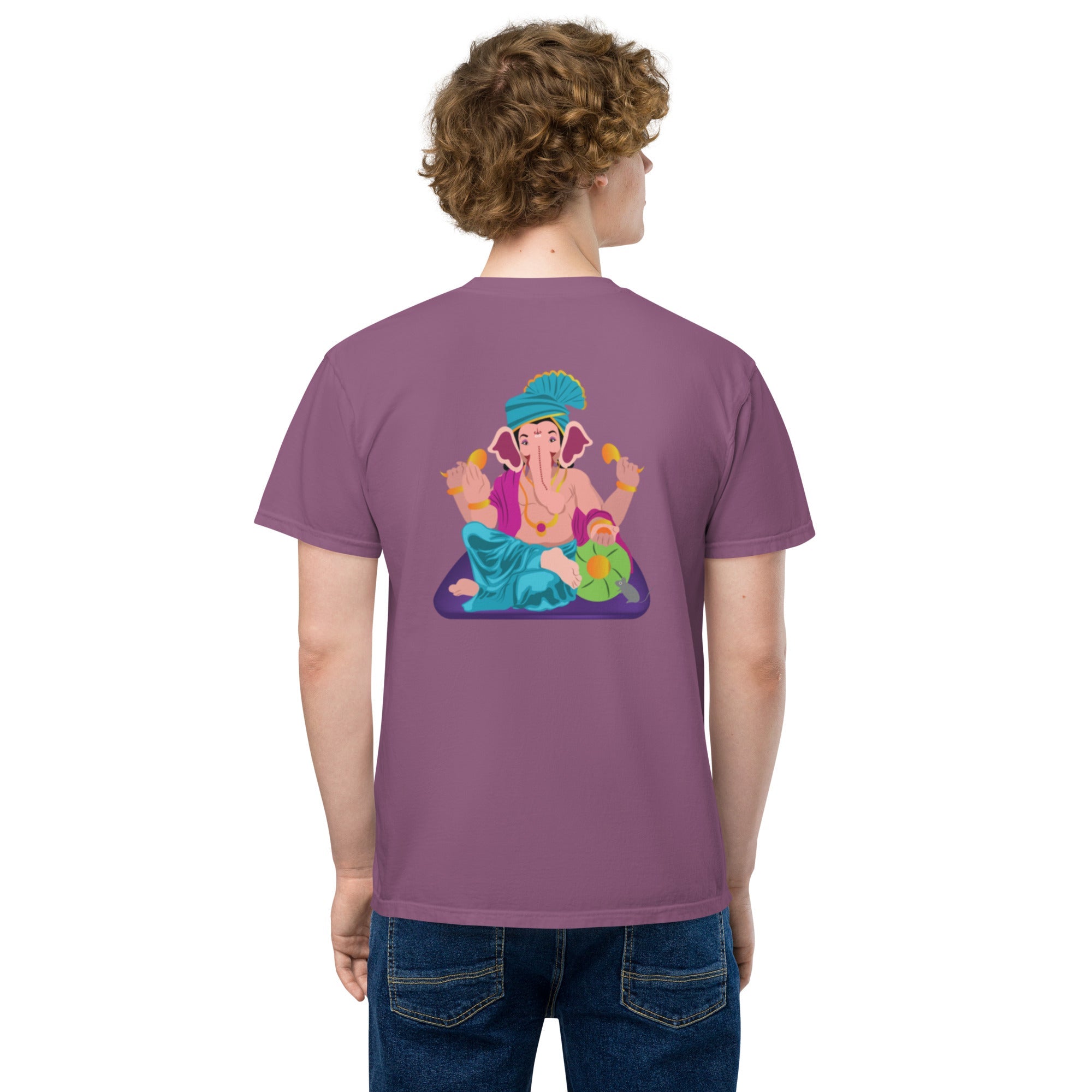 Ganpati Unisex garment - dyed pocket t-shirt - Nookshi