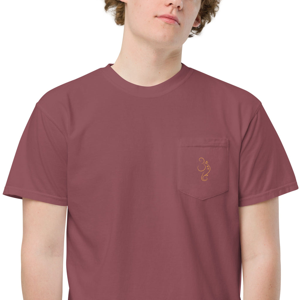 Ganpati Unisex garment - dyed pocket t-shirt - Nookshi