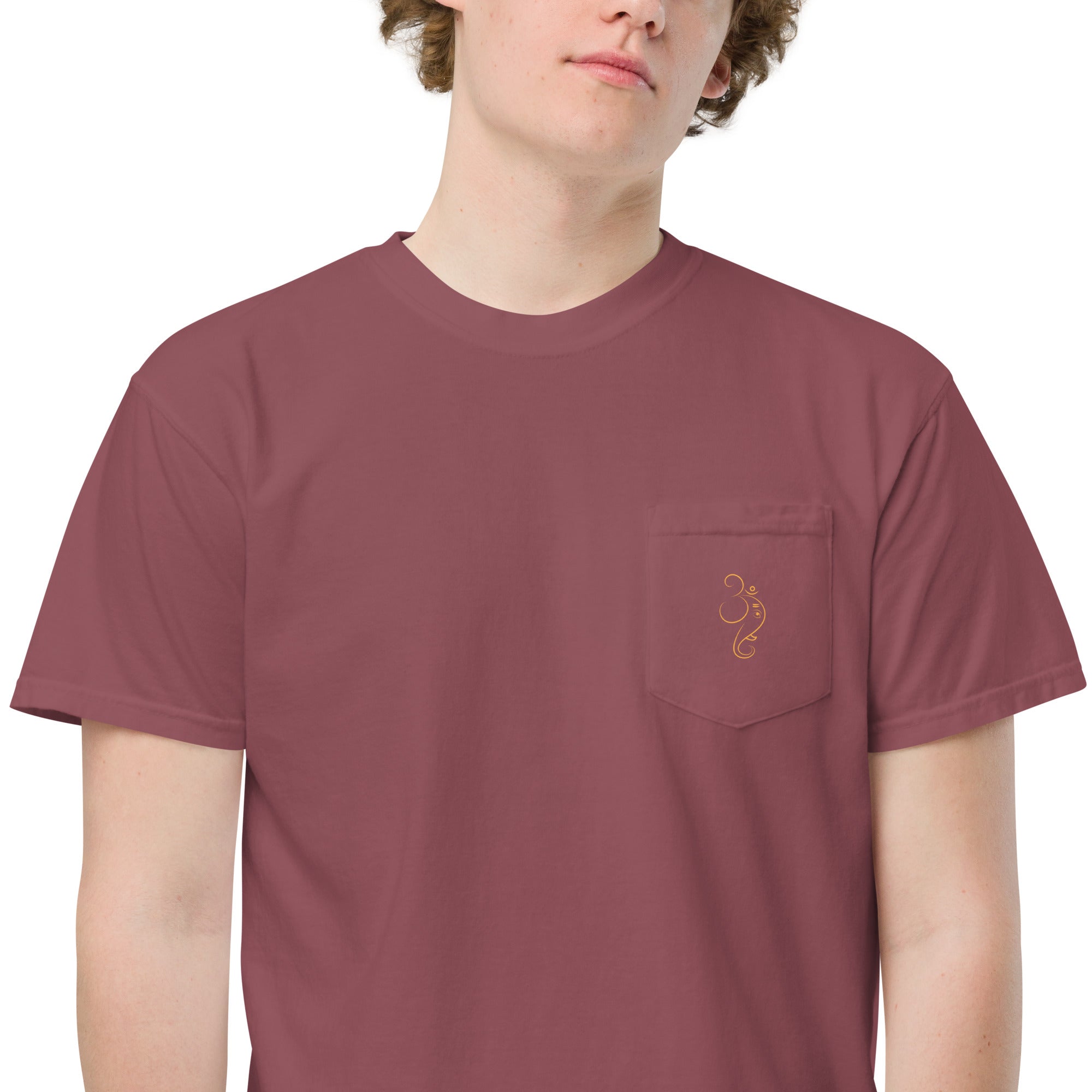 Ganpati Unisex garment - dyed pocket t-shirt - Nookshi
