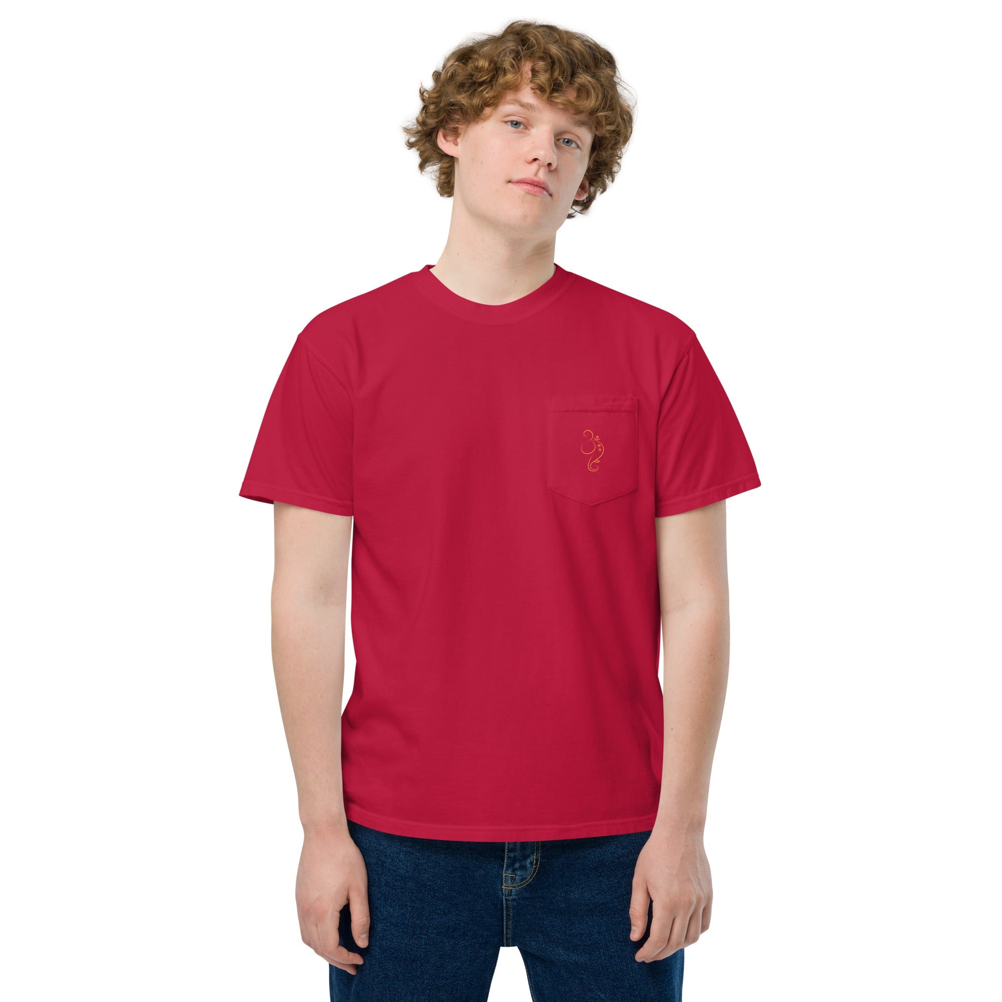 Ganpati Unisex garment - dyed pocket t-shirt - Nookshi