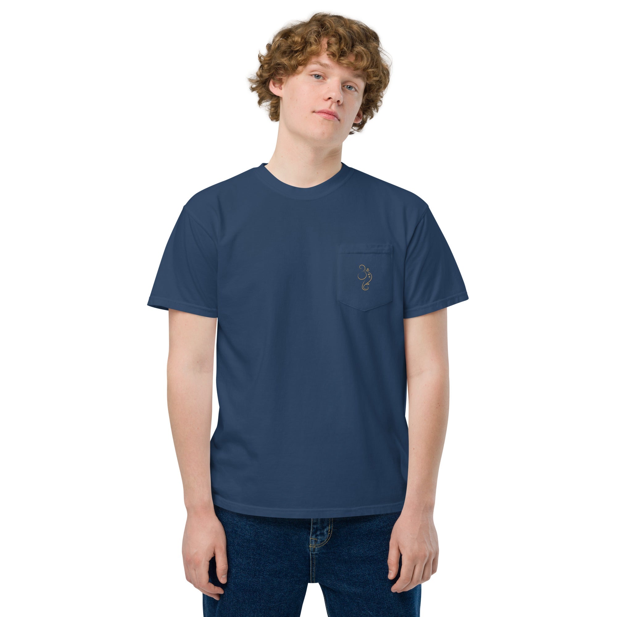 Ganpati Unisex garment - dyed pocket t-shirt - Nookshi