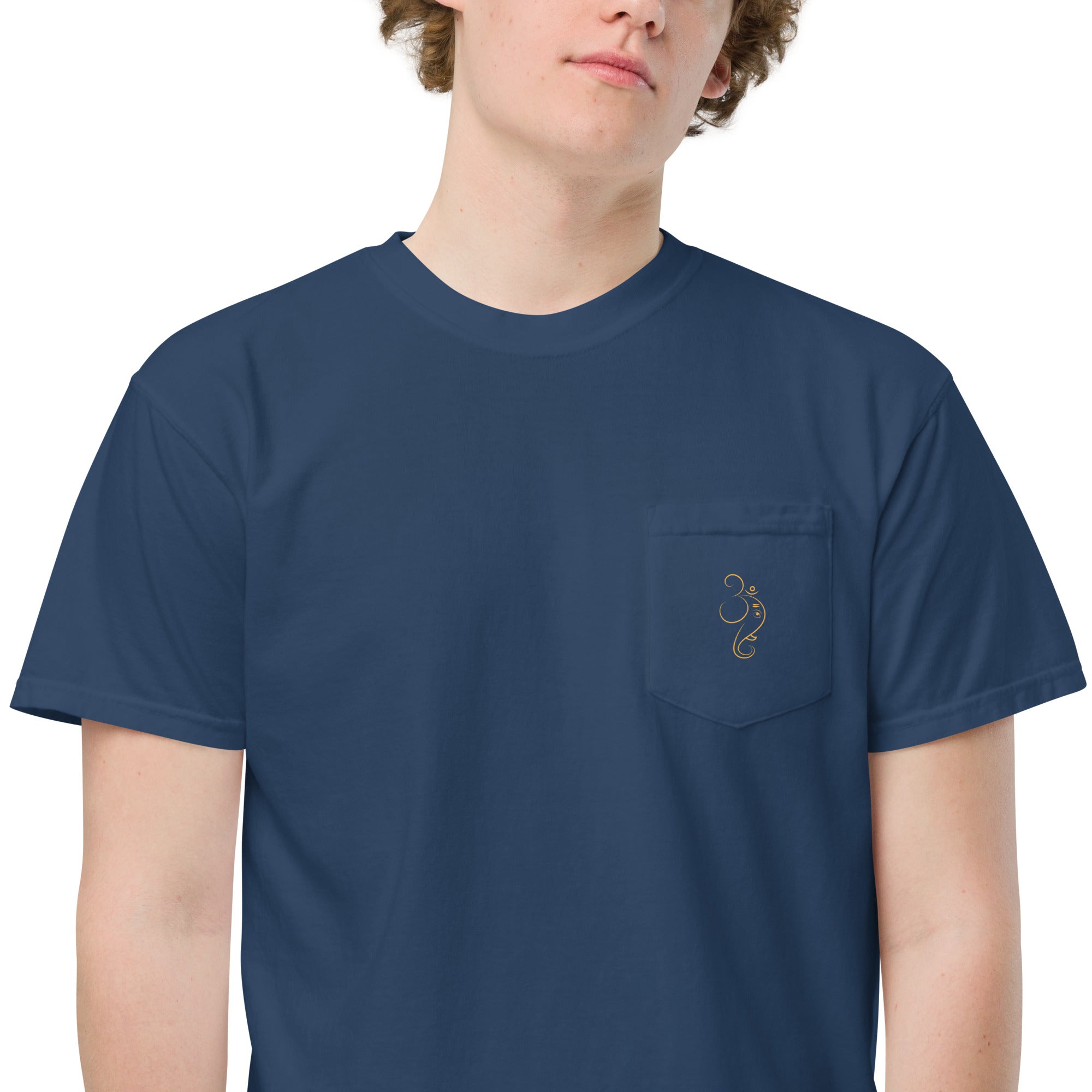Ganpati Unisex garment - dyed pocket t-shirt - Nookshi
