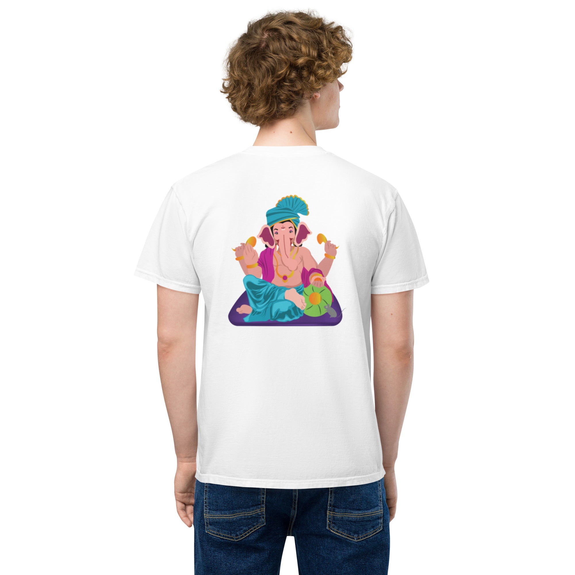 Ganpati Unisex garment - dyed pocket t-shirt - Nookshi