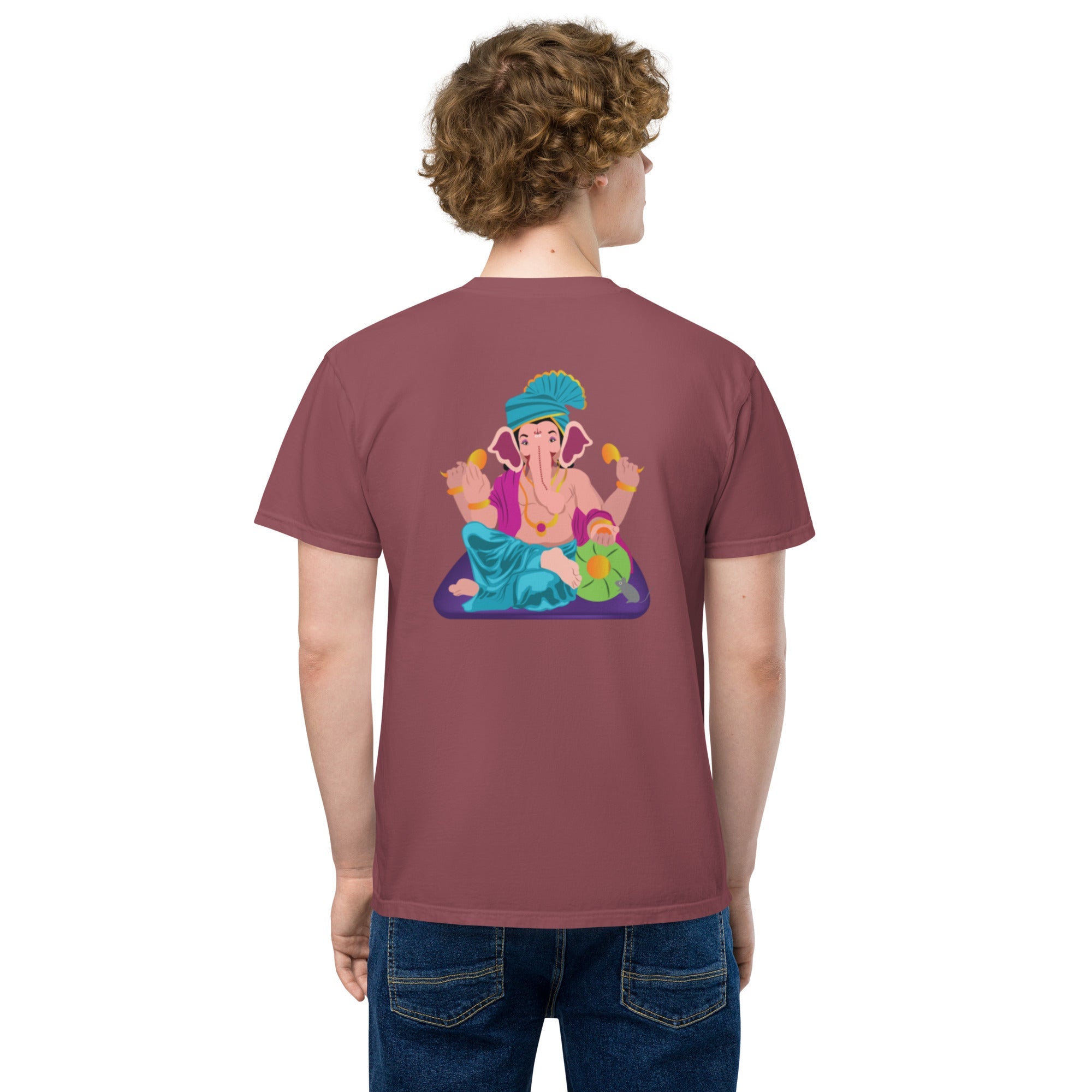 Ganpati Unisex garment - dyed pocket t-shirt - Nookshi