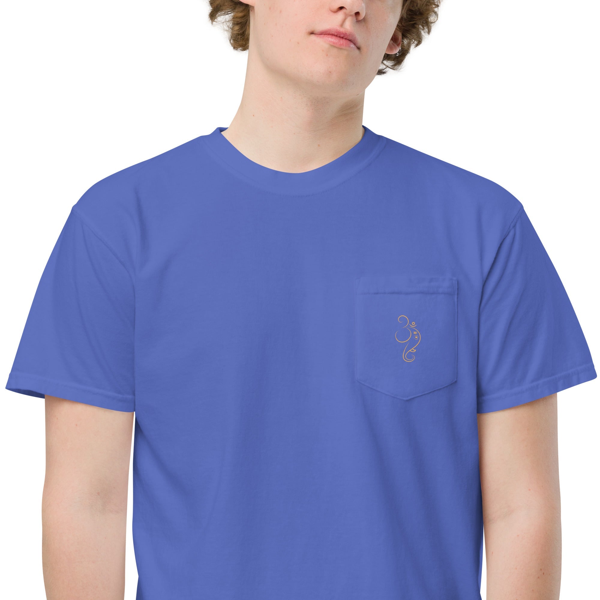 Ganpati Unisex garment - dyed pocket t-shirt - Nookshi