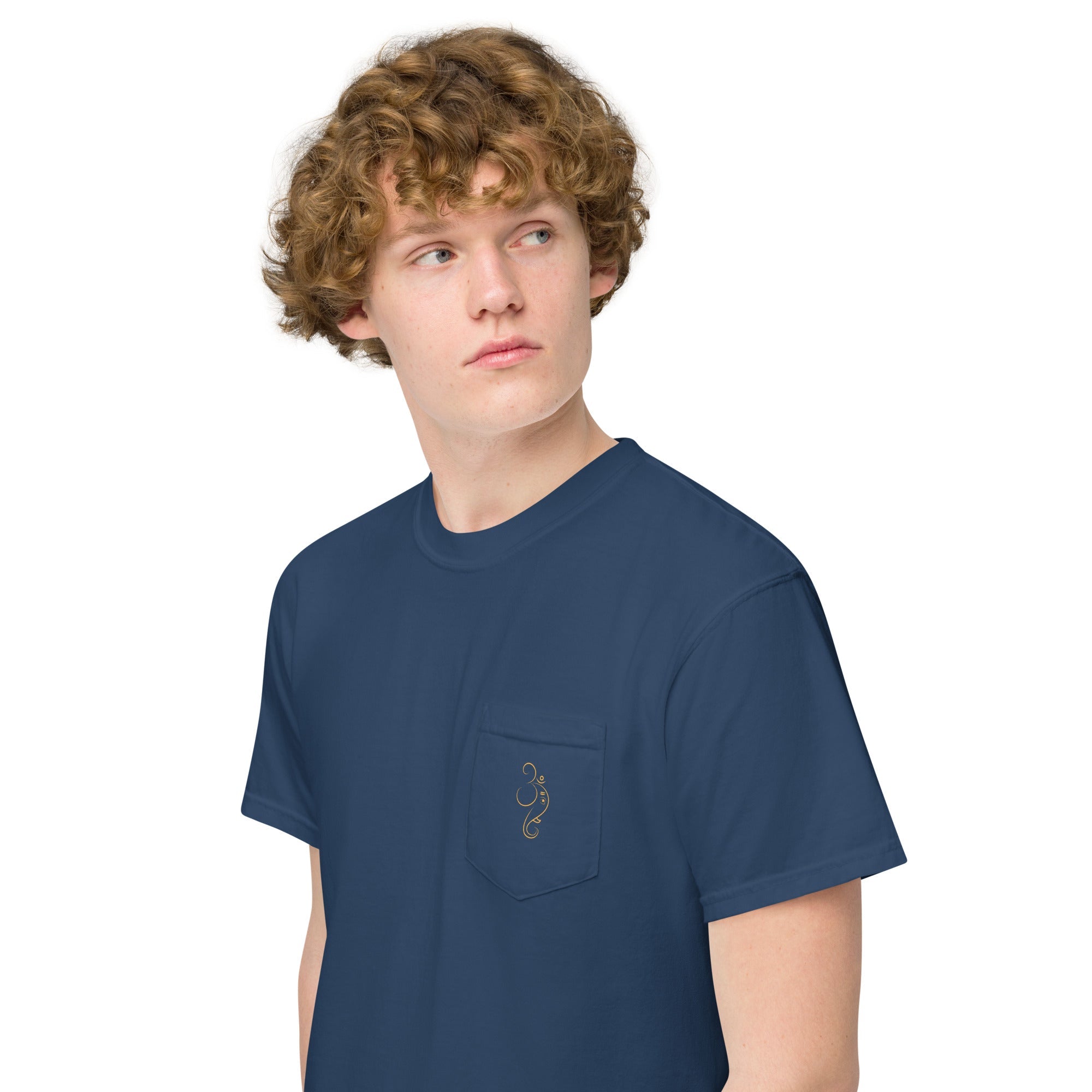 Ganpati Unisex garment - dyed pocket t-shirt - Nookshi