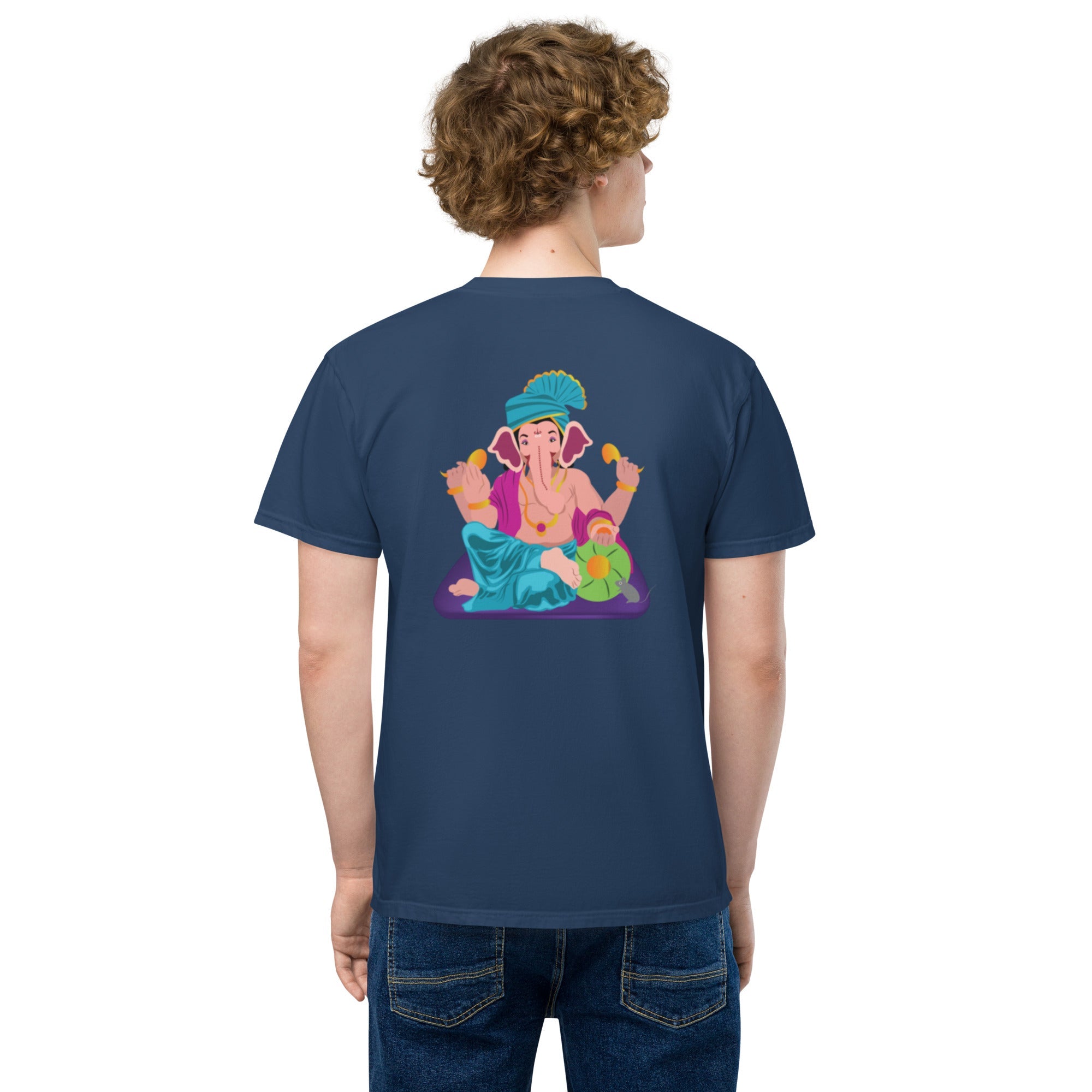 Ganpati Unisex garment - dyed pocket t-shirt - Nookshi
