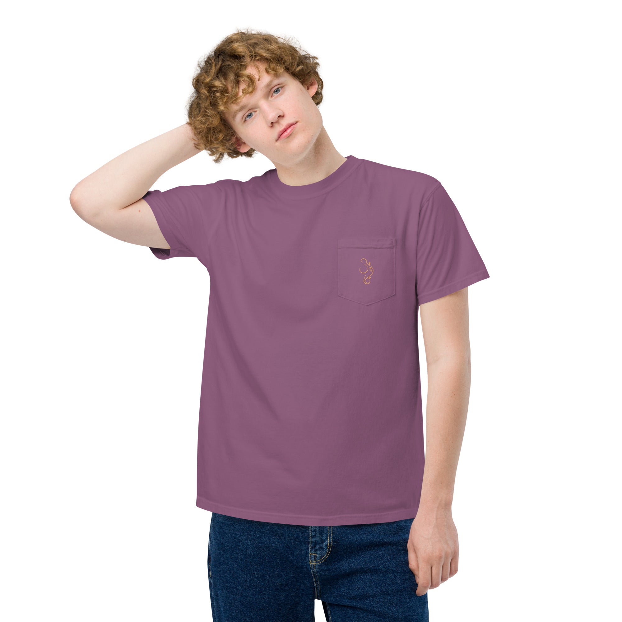 Ganpati Unisex garment - dyed pocket t-shirt - Nookshi