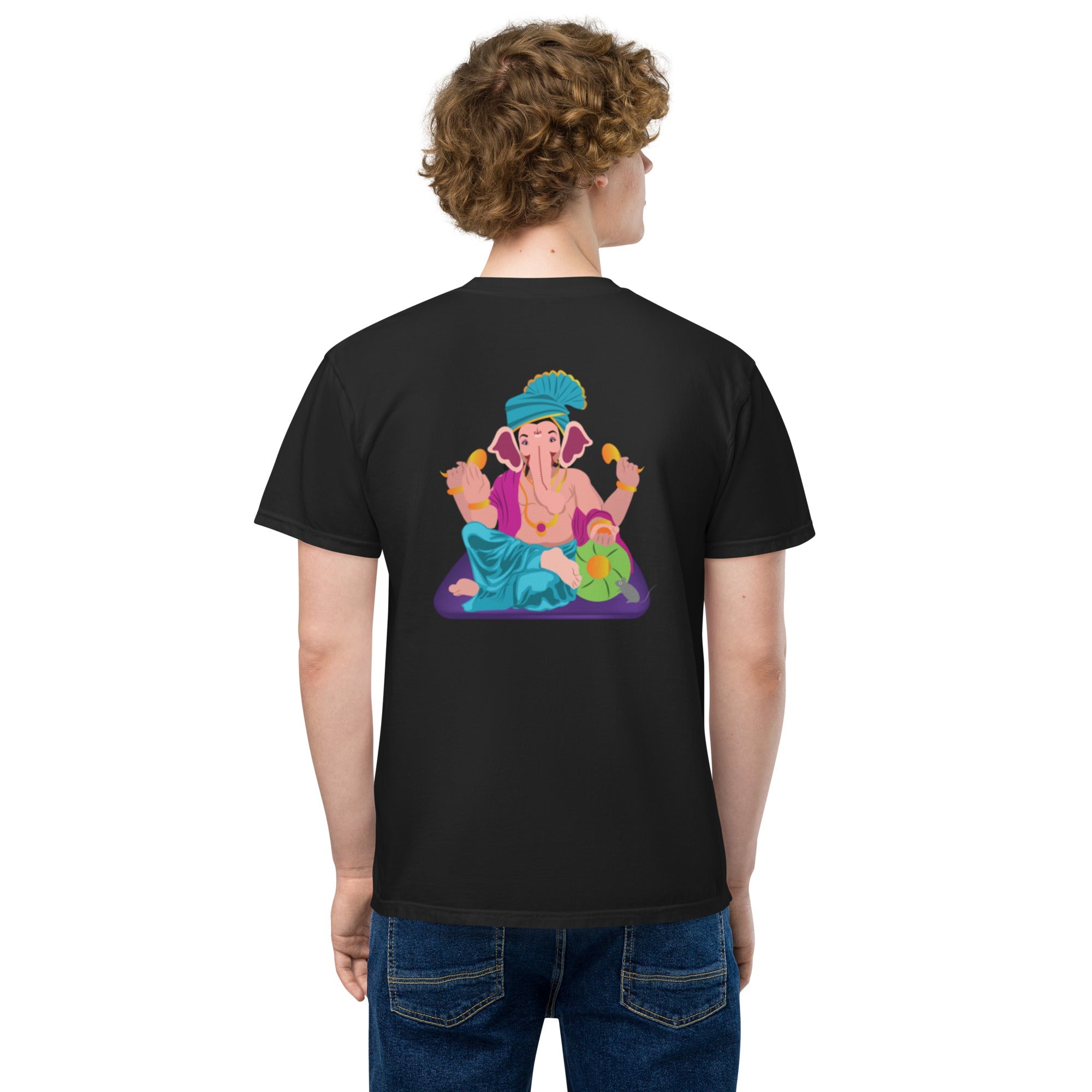 Ganpati Unisex garment - dyed pocket t-shirt - Nookshi