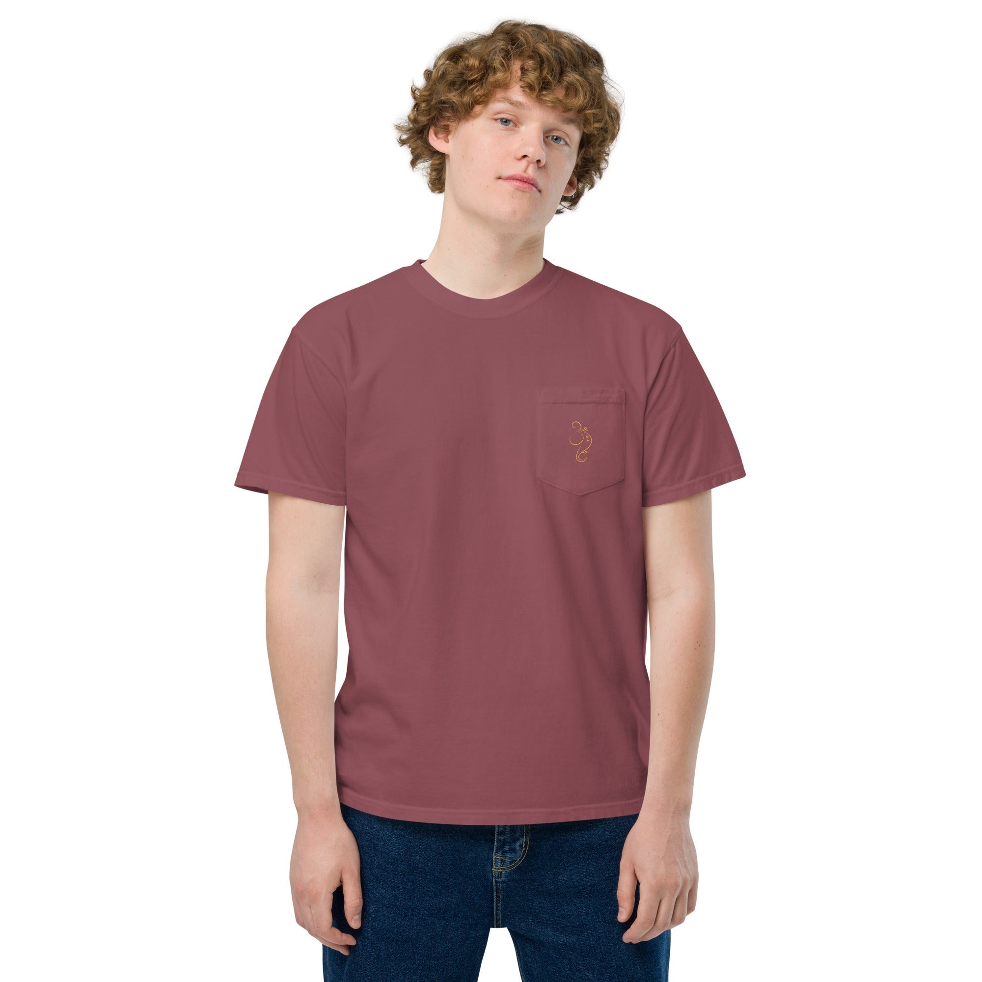 Ganpati Unisex garment - dyed pocket t-shirt - Nookshi