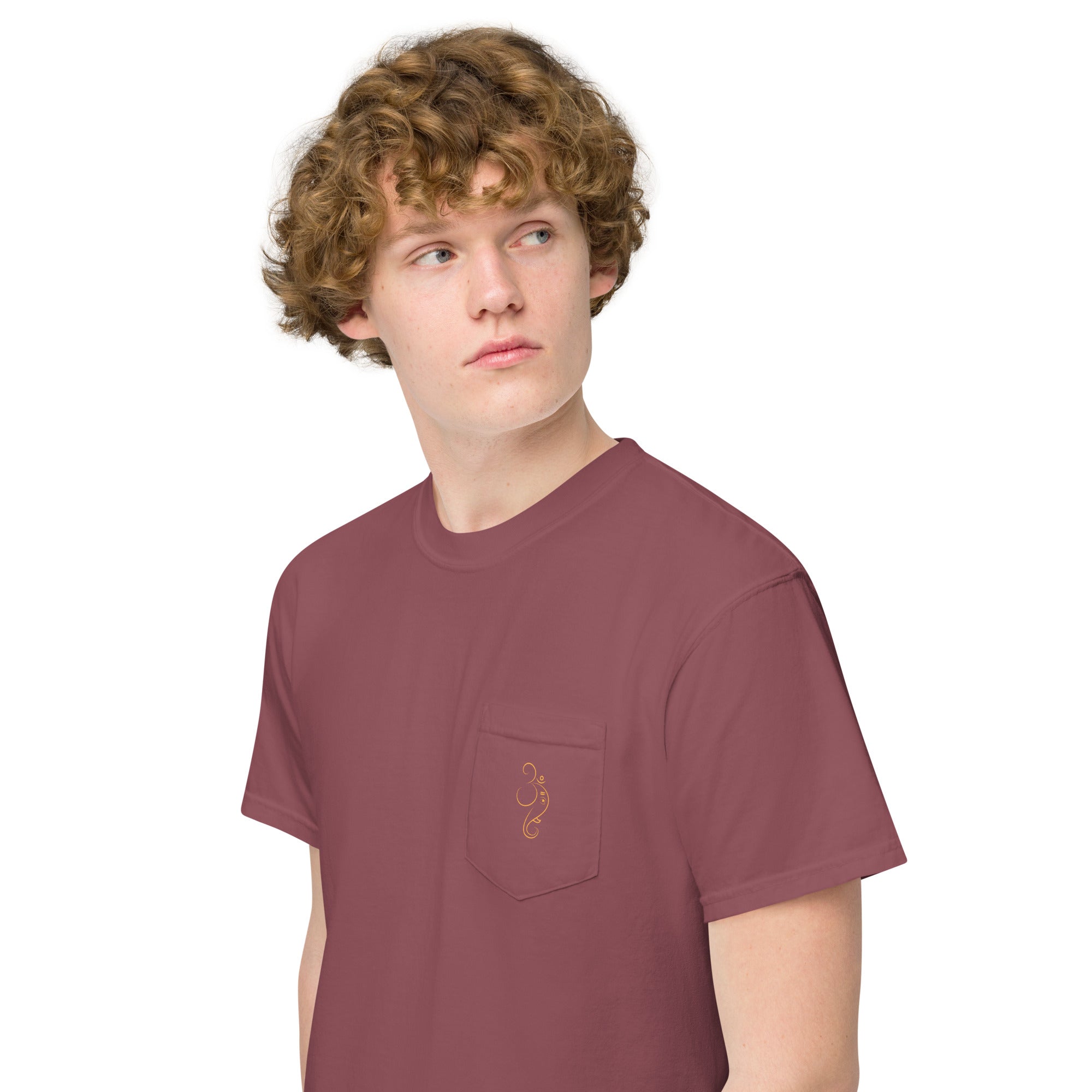 Ganpati Unisex garment - dyed pocket t-shirt - Nookshi