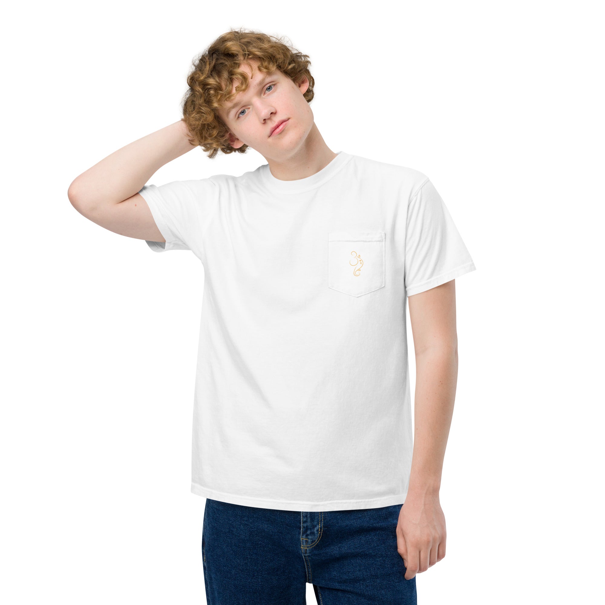 Ganpati Unisex garment - dyed pocket t-shirt - Nookshi