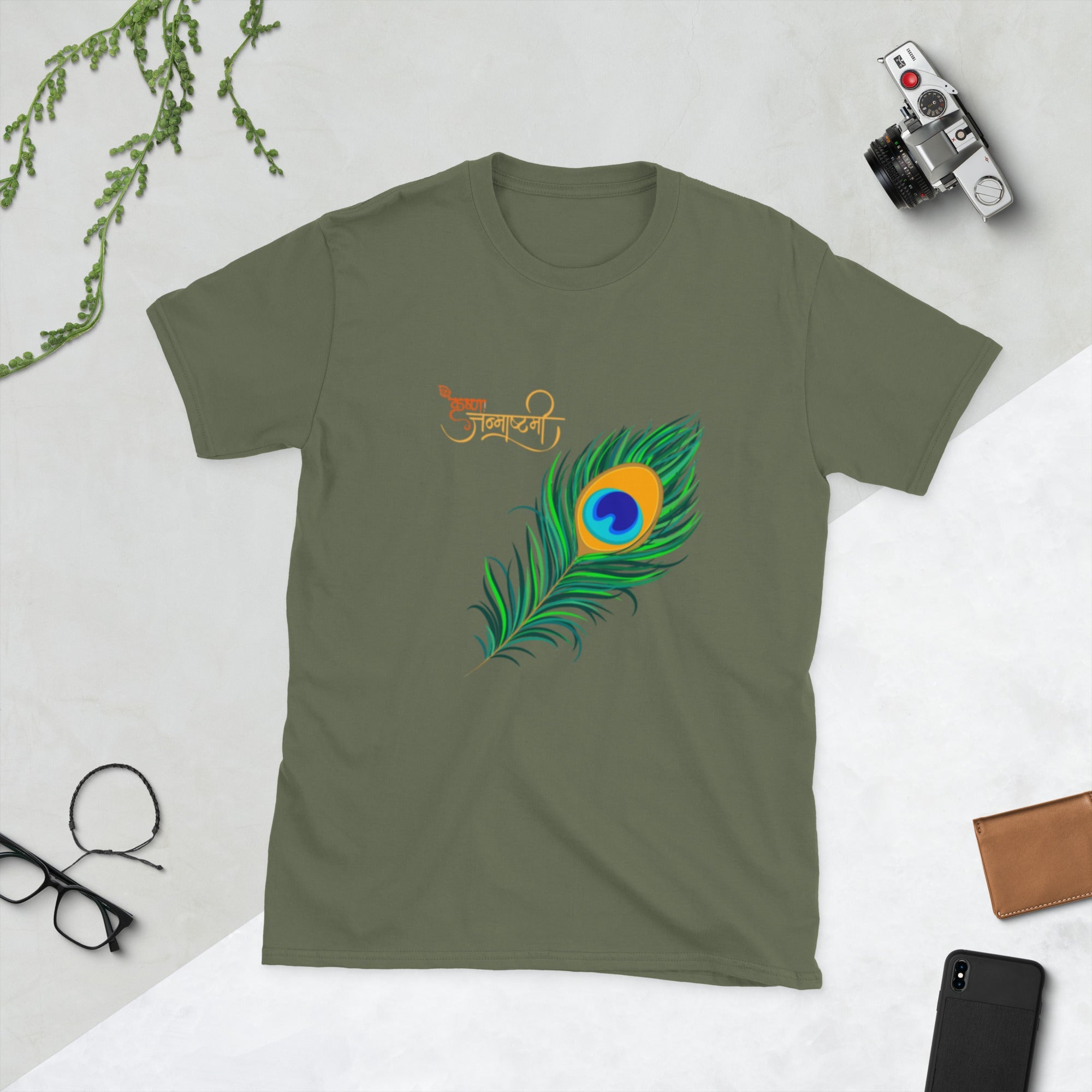 Krishna Janmashtami Short - Sleeve Unisex T-Shirt - Nookshi