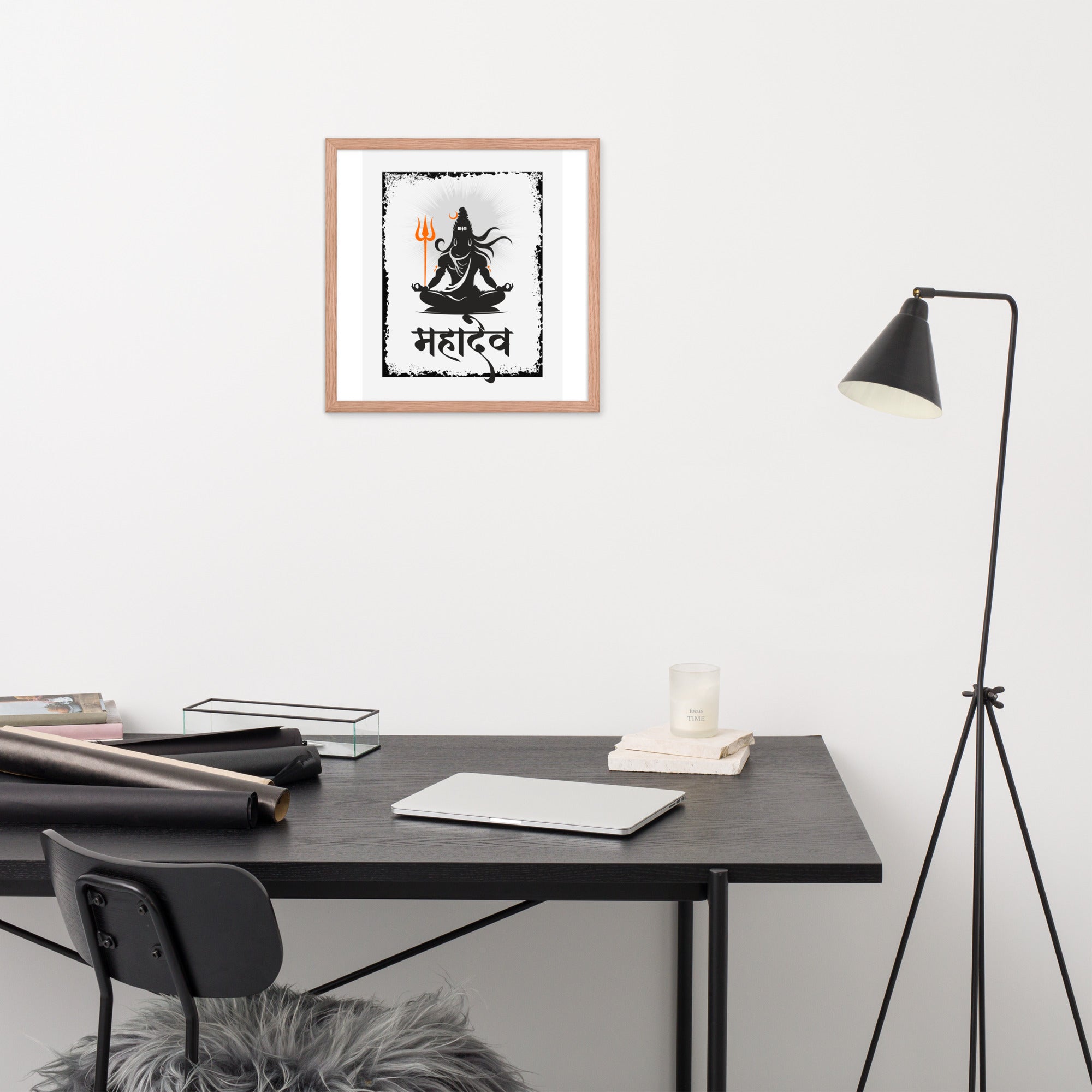 Mahadeb Framed photo paper poster - Nookshi