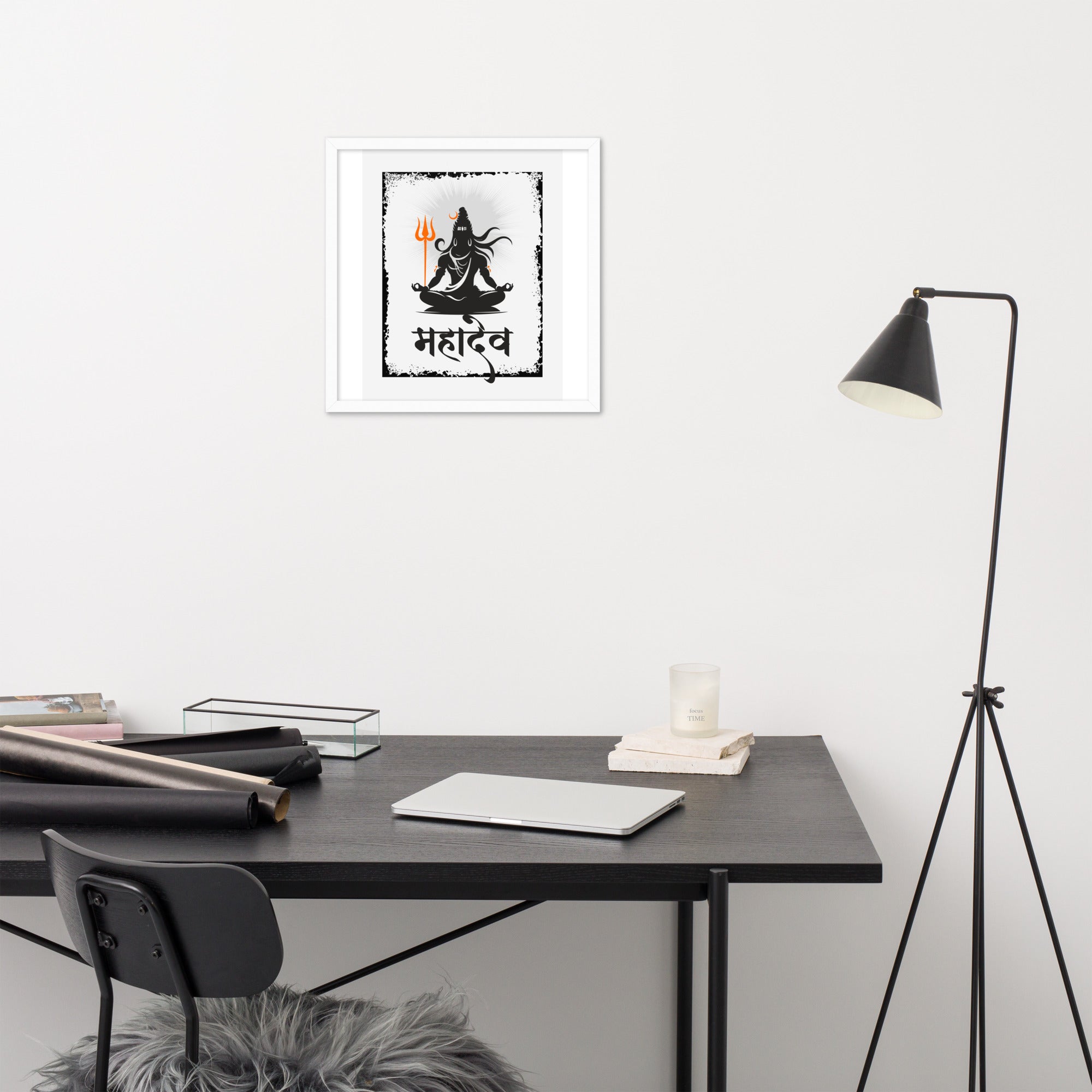 Mahadeb Framed photo paper poster - Nookshi