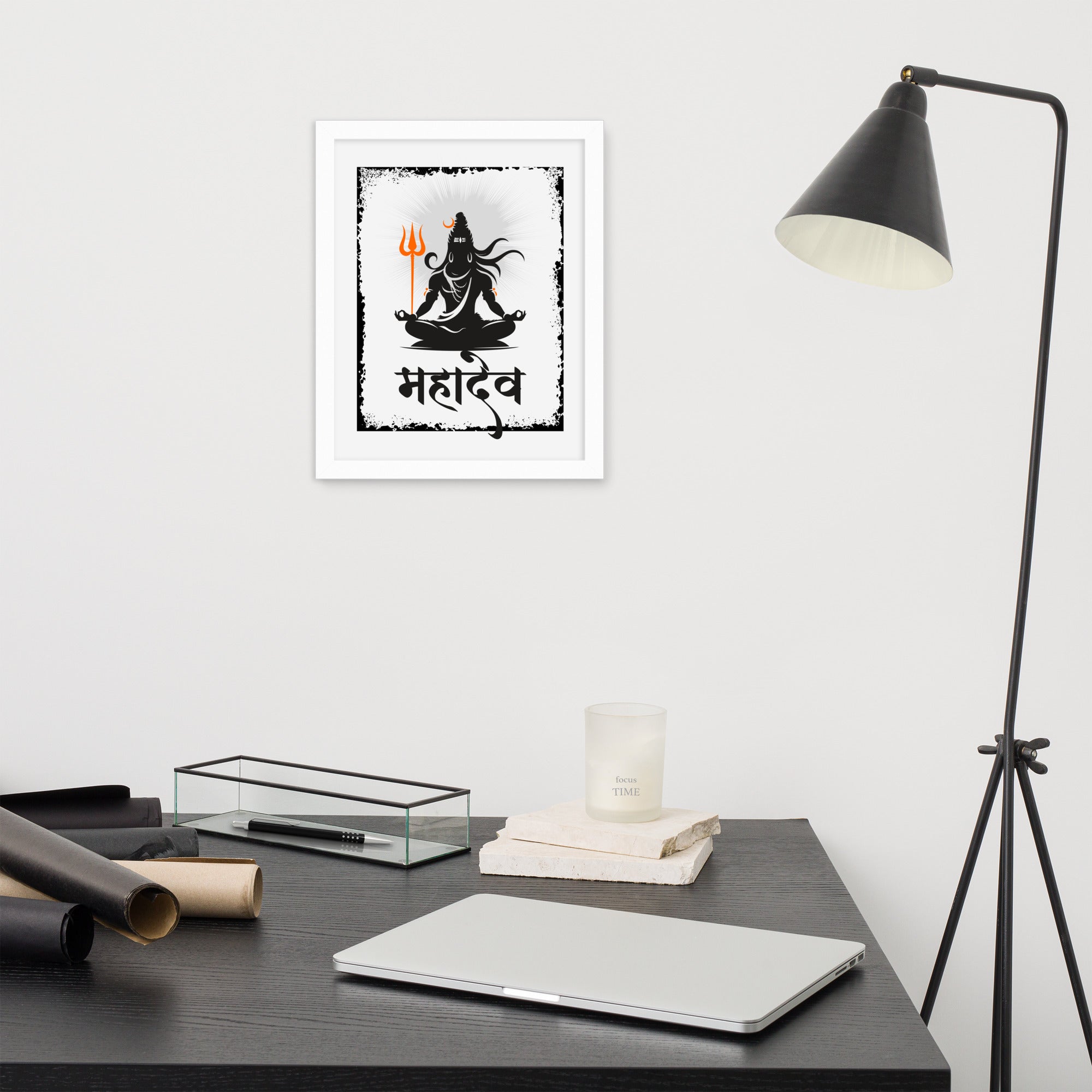 Mahadeb Framed photo paper poster - Nookshi