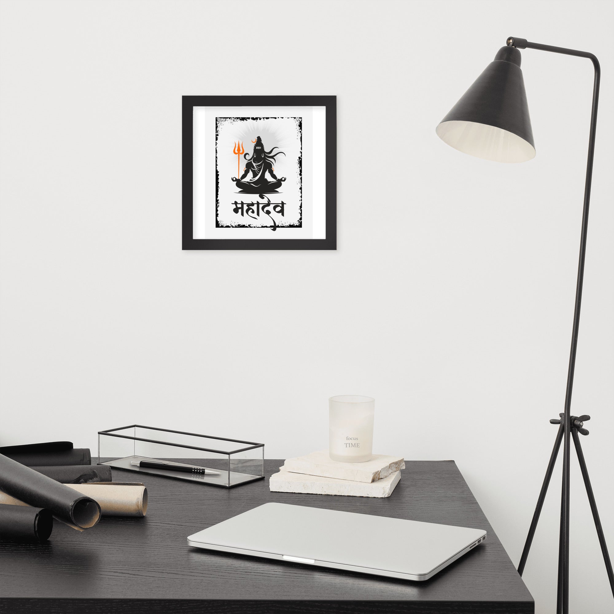 Mahadeb Framed photo paper poster - Nookshi