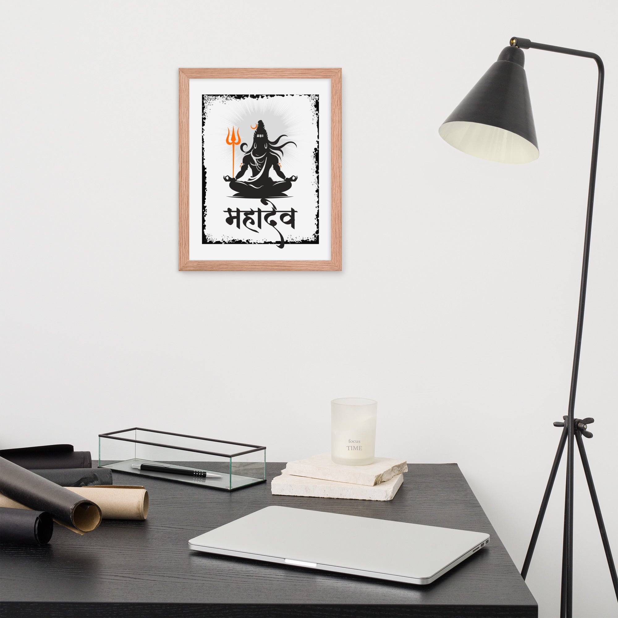 Mahadeb Framed photo paper poster - Nookshi