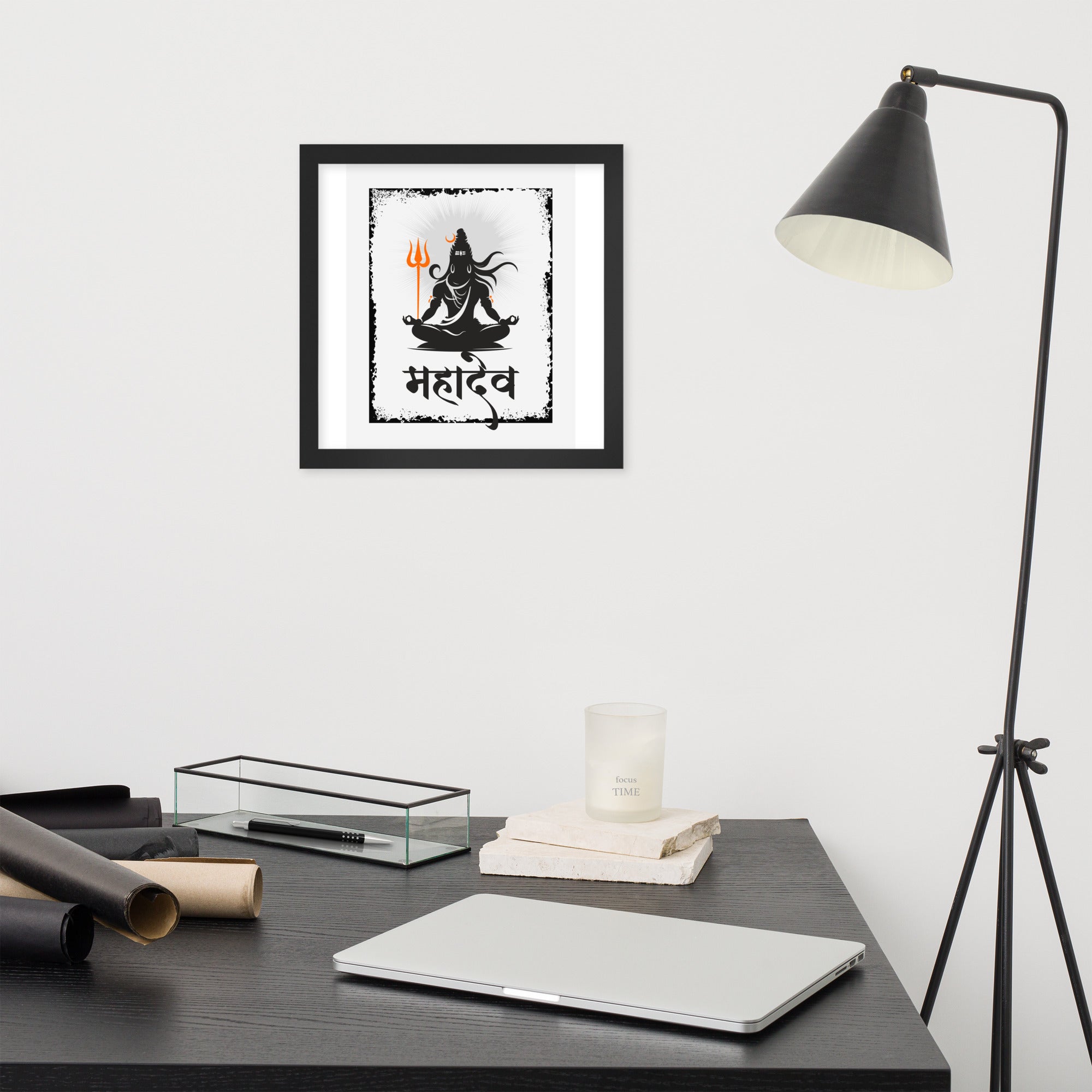 Mahadeb Framed photo paper poster - Nookshi