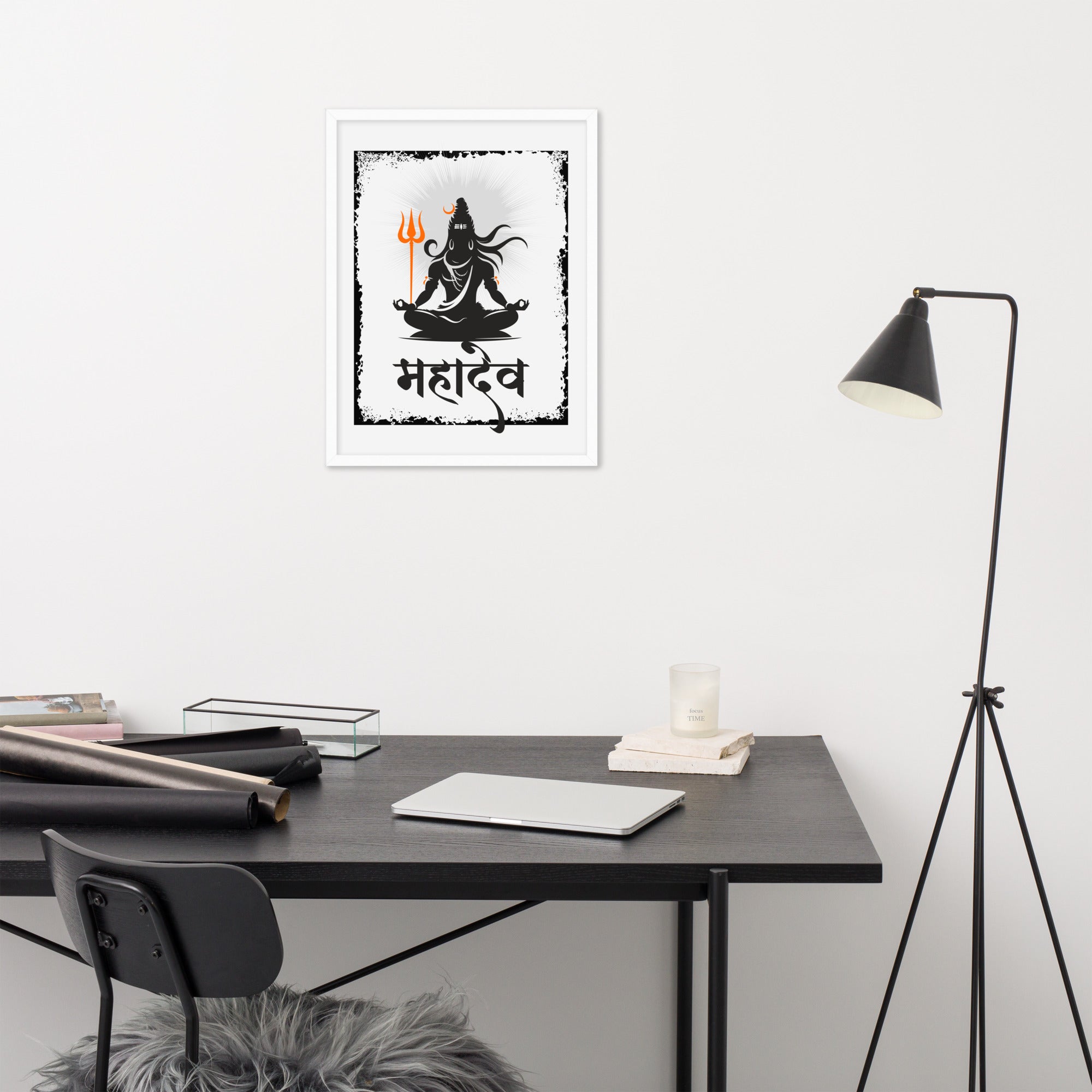 Mahadeb Framed photo paper poster - Nookshi