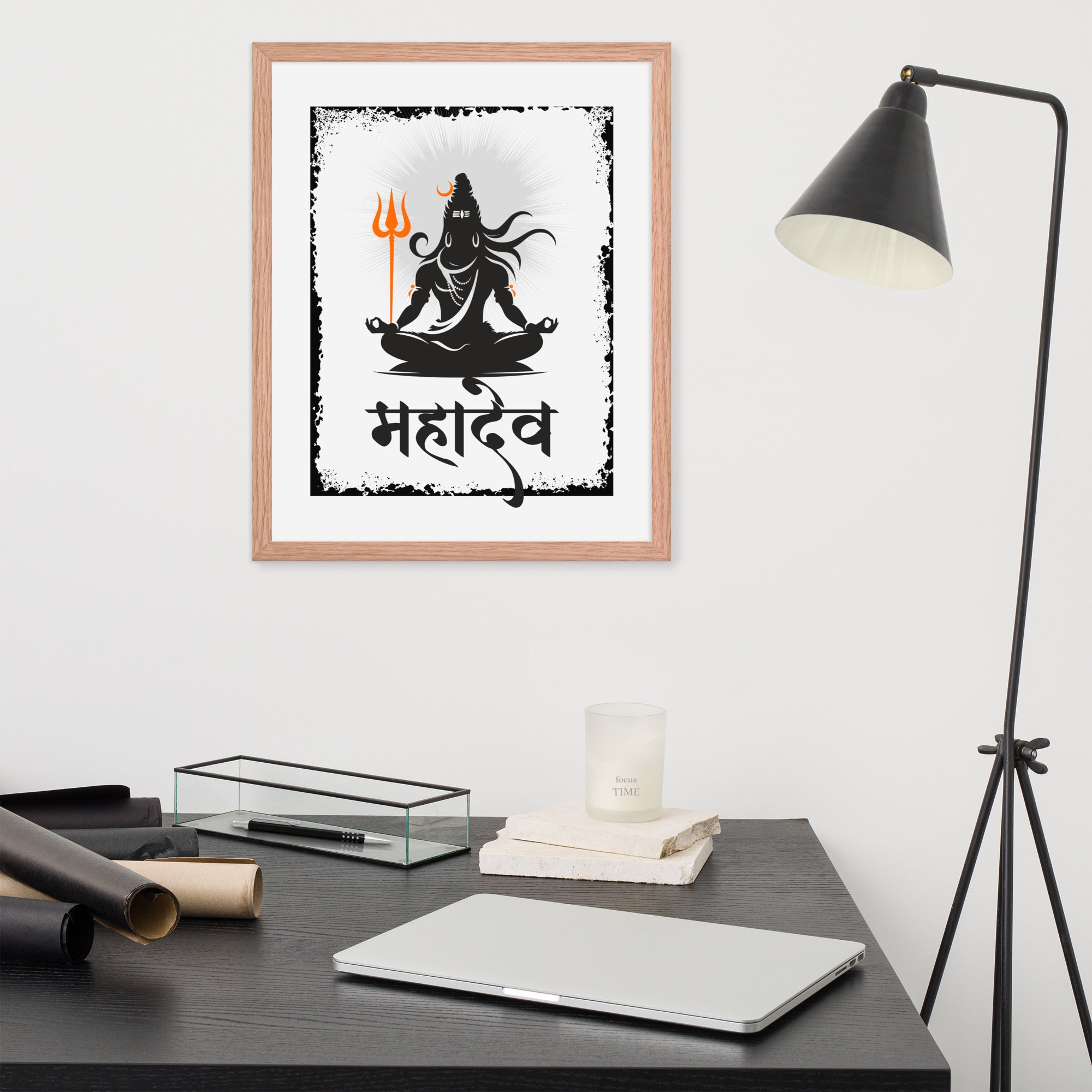 Mahadeb Framed photo paper poster - Nookshi