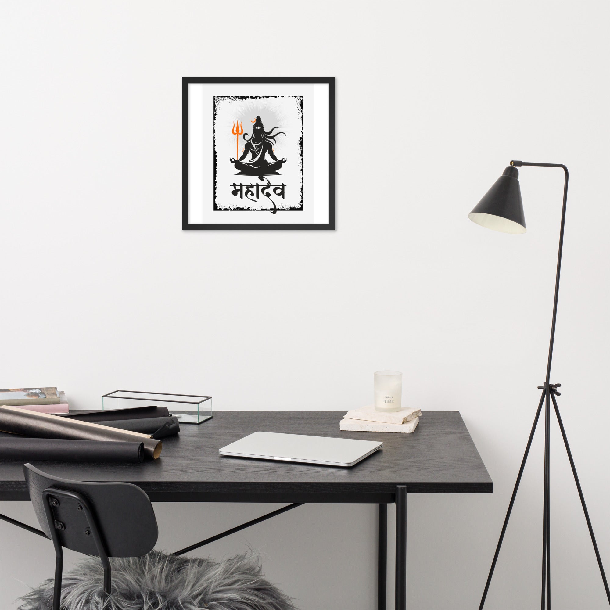 Mahadeb Framed photo paper poster - Nookshi