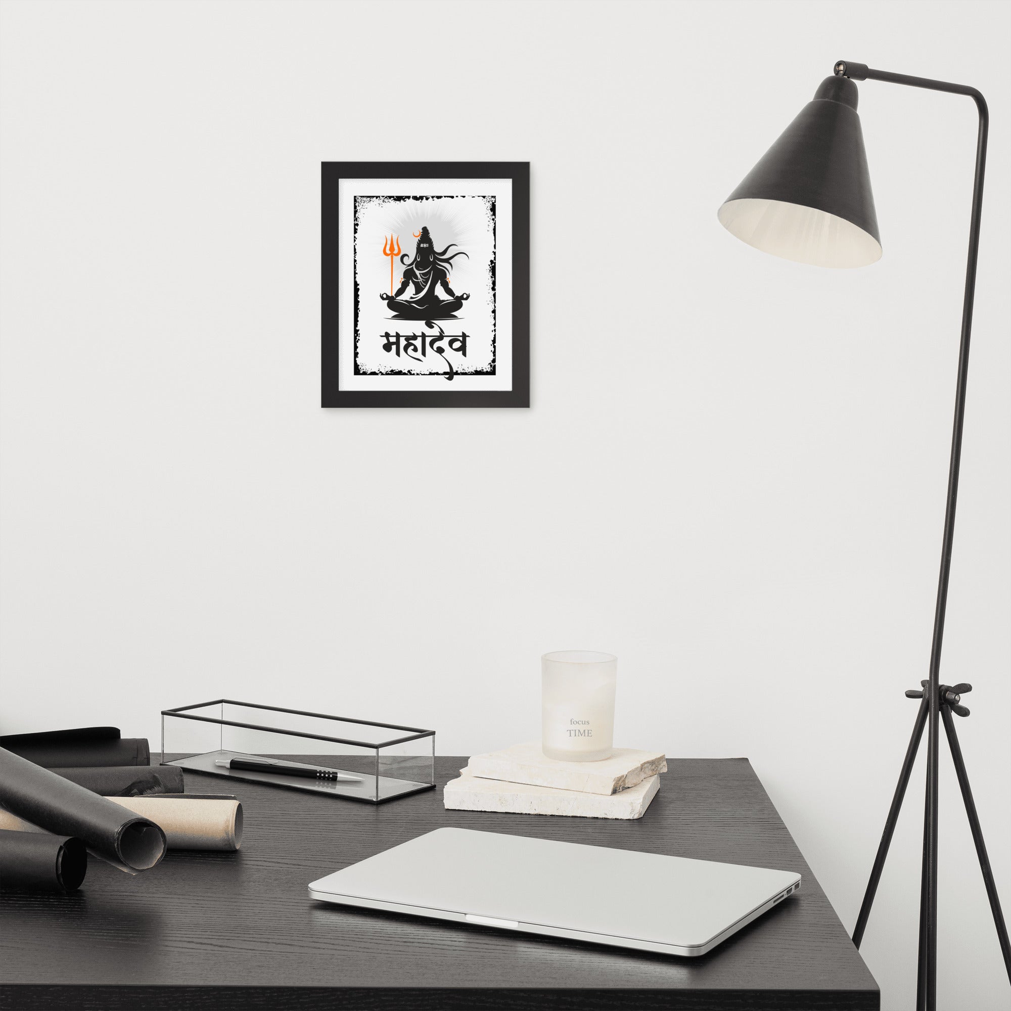 Mahadeb Framed photo paper poster - Nookshi