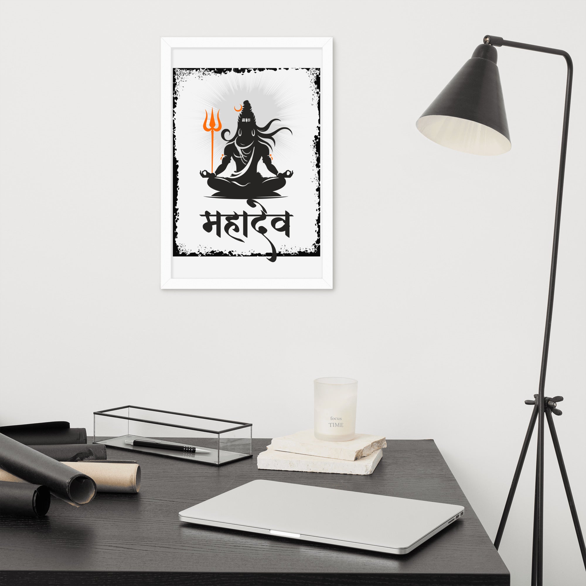 Mahadeb Framed photo paper poster - Nookshi