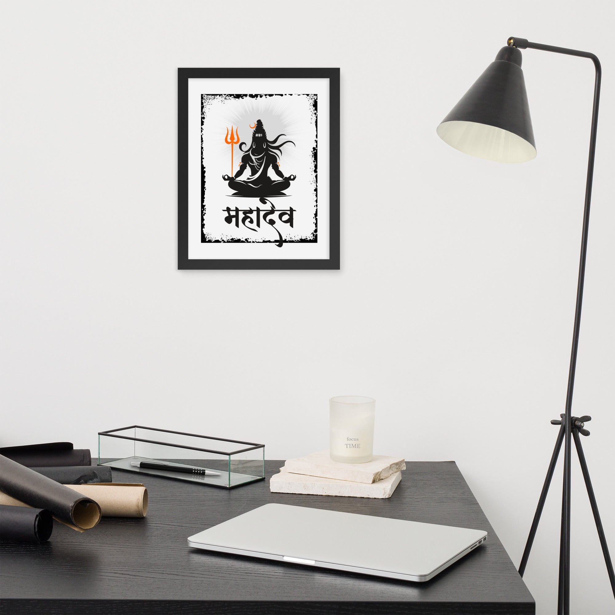 Mahadeb Framed photo paper poster - Nookshi