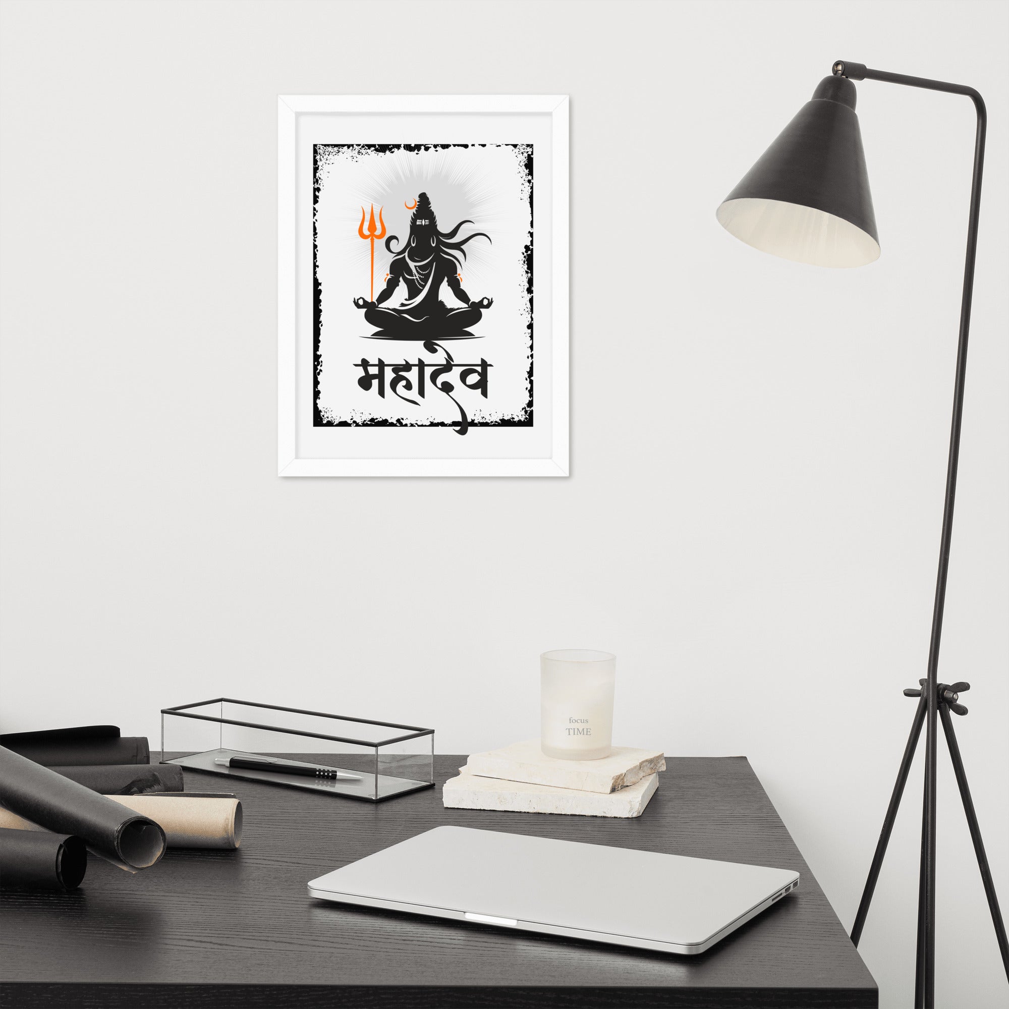 Mahadeb Framed photo paper poster - Nookshi