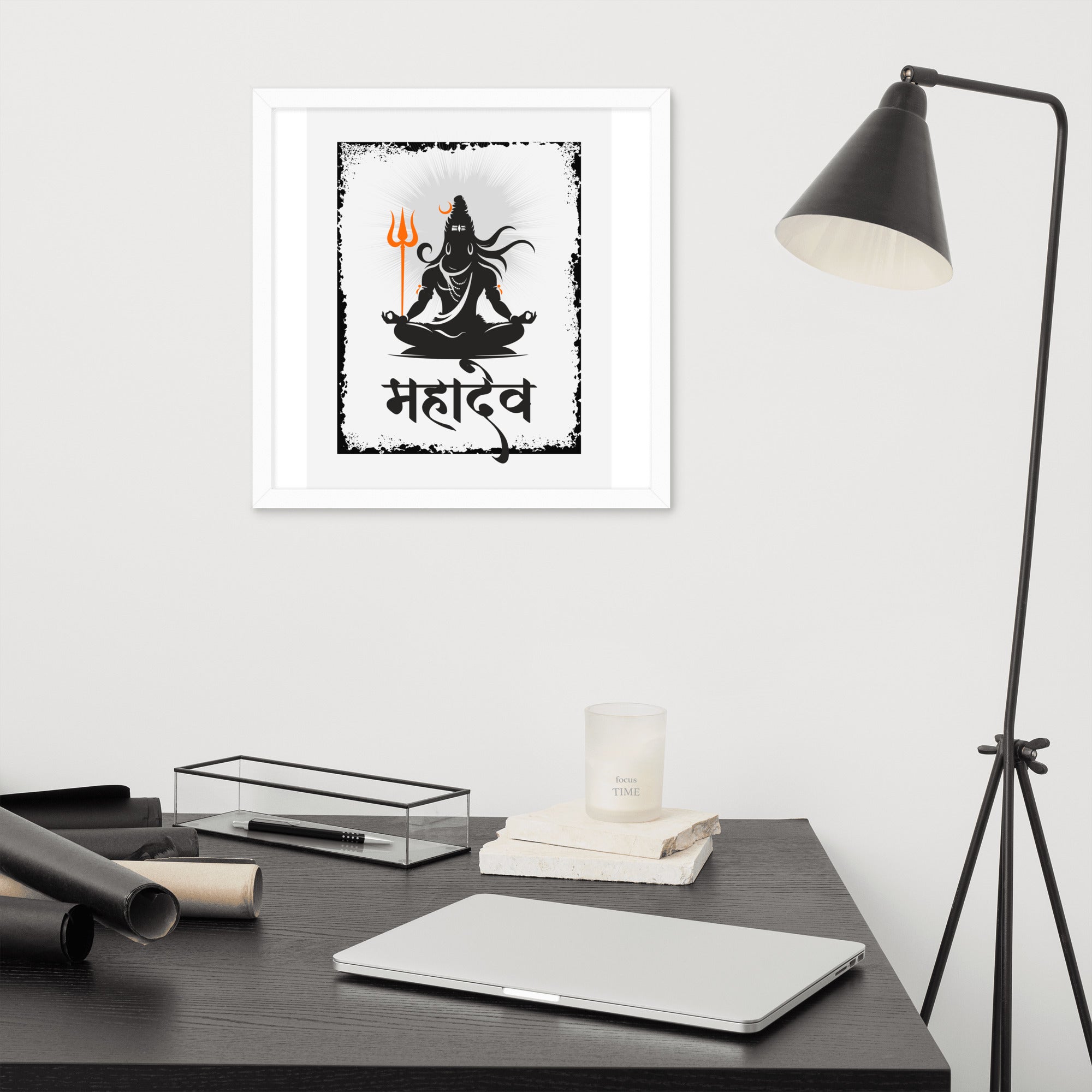 Mahadeb Framed photo paper poster - Nookshi