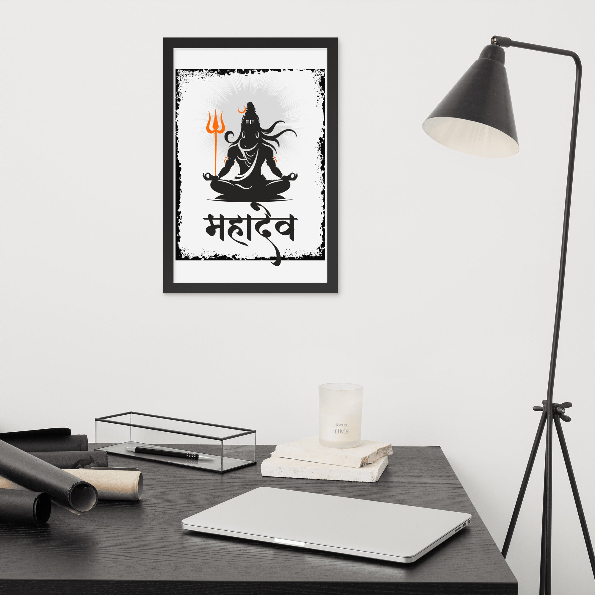 Mahadeb Framed photo paper poster - Nookshi