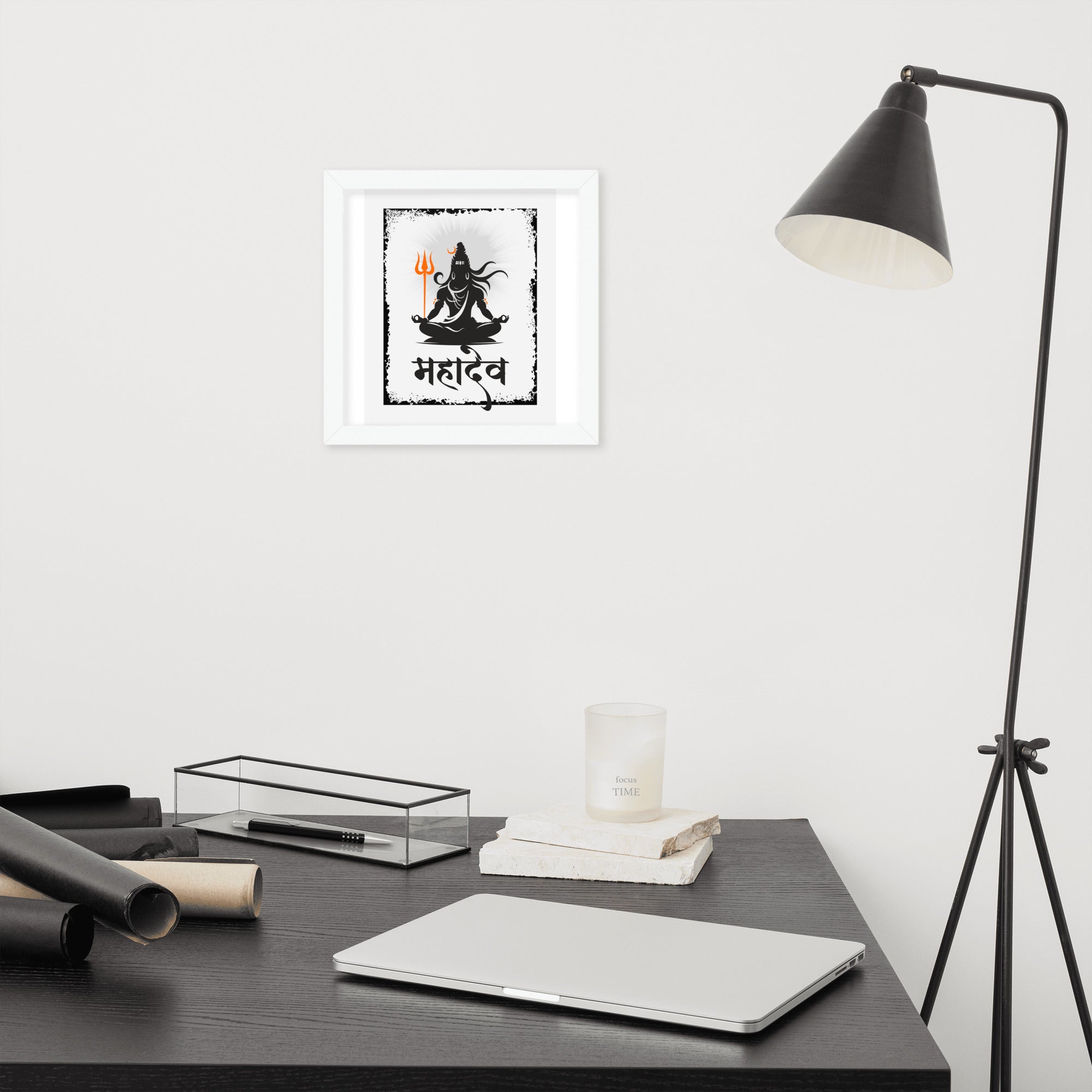 Mahadeb Framed photo paper poster - Nookshi