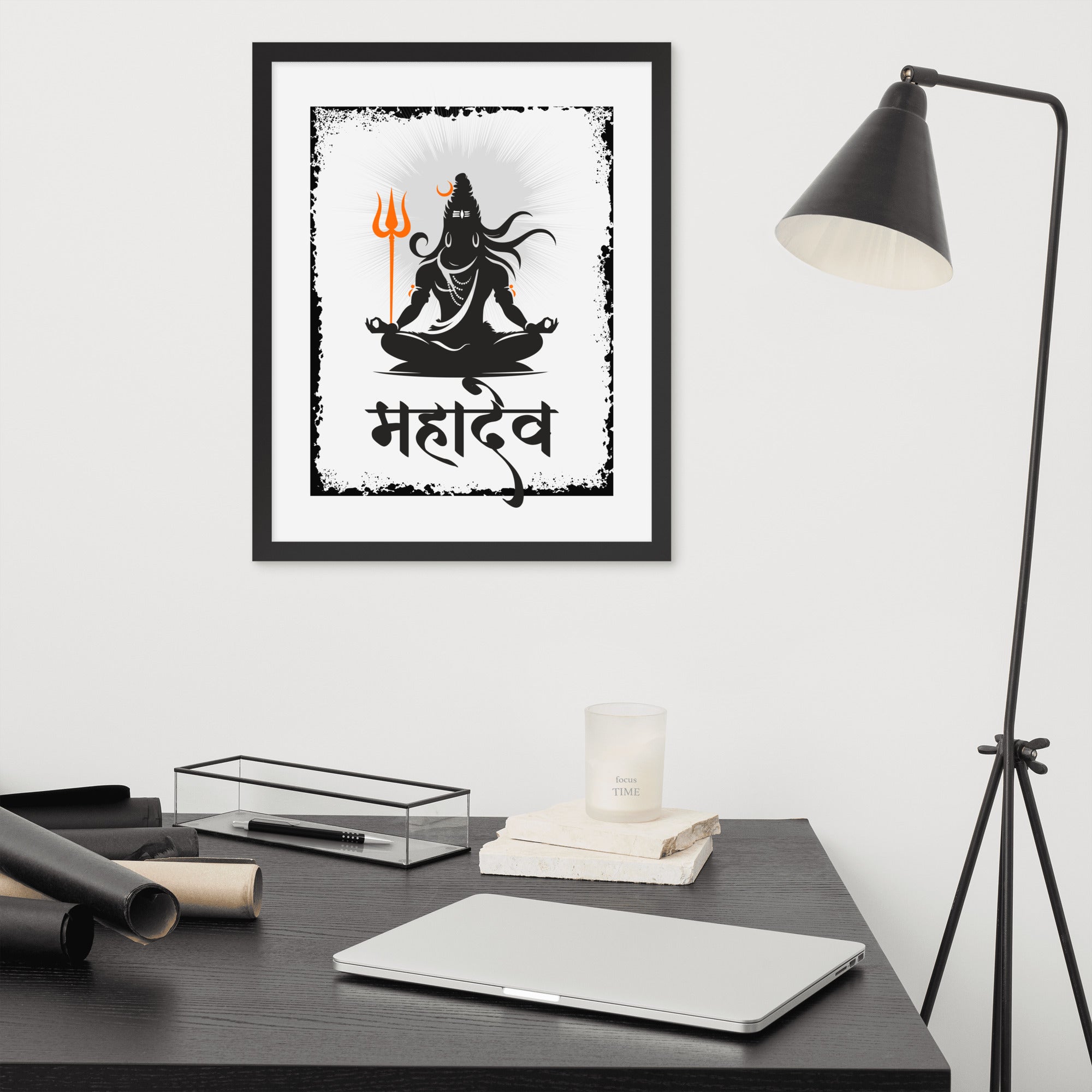 Mahadeb Framed photo paper poster - Nookshi