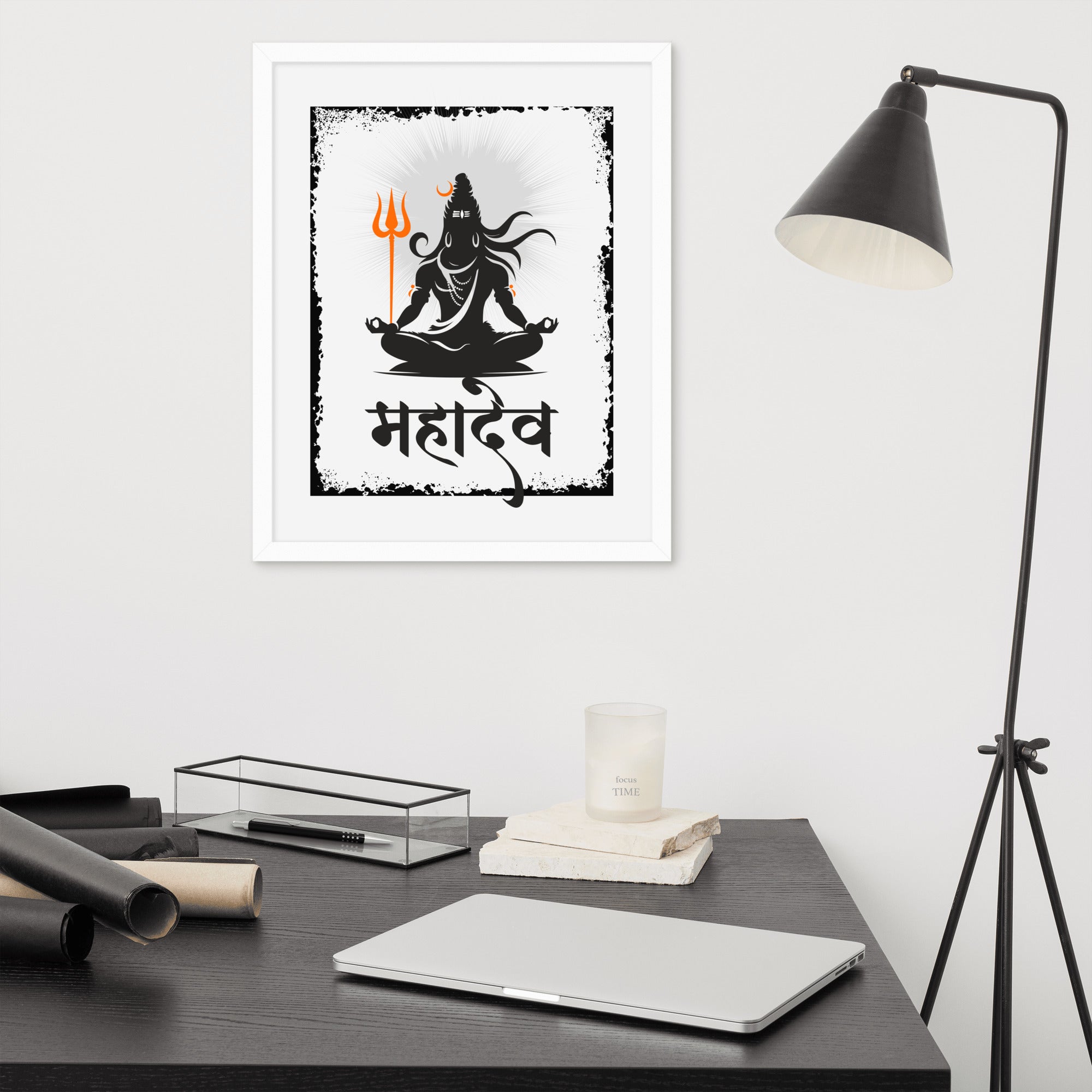 Mahadeb Framed photo paper poster - Nookshi