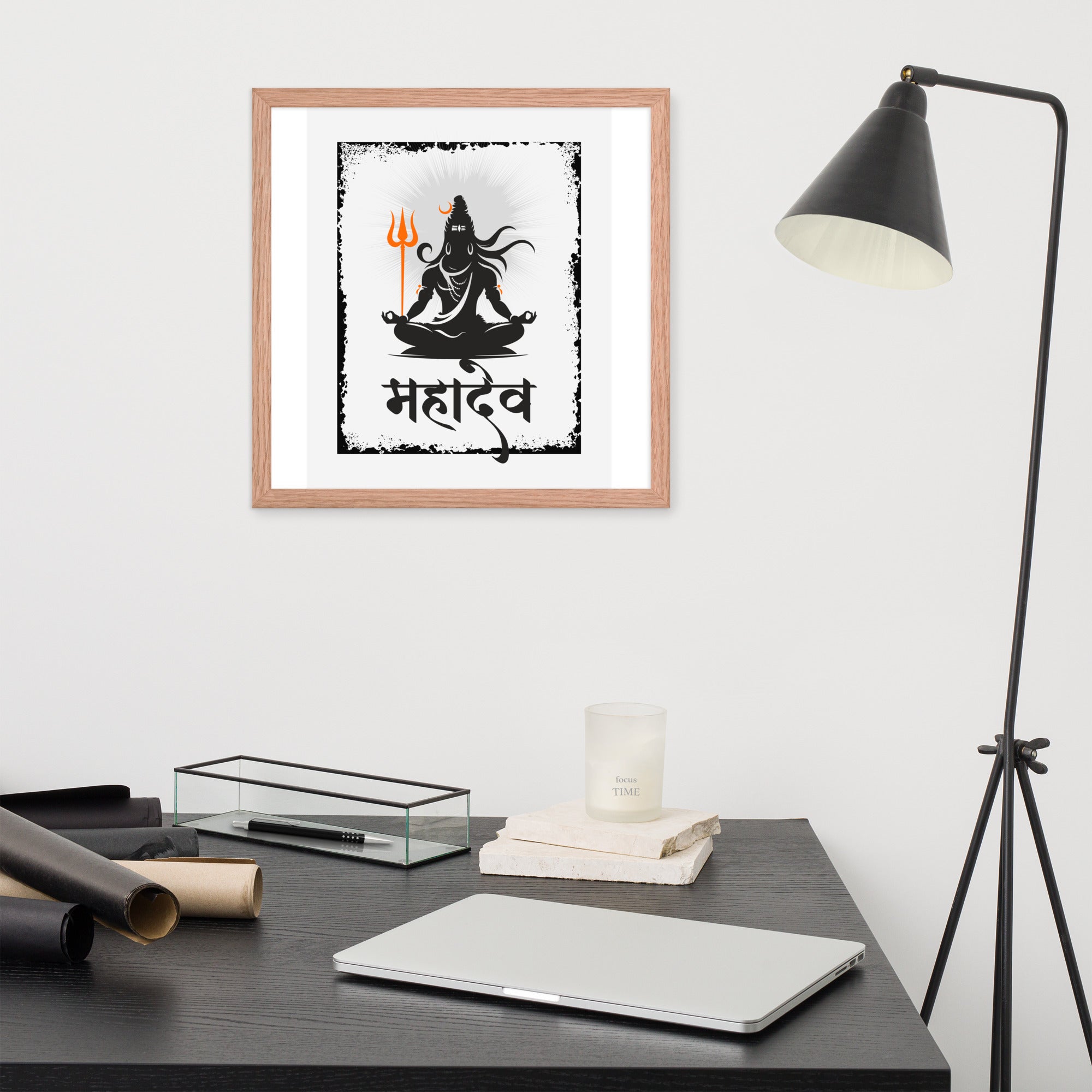 Mahadeb Framed photo paper poster - Nookshi